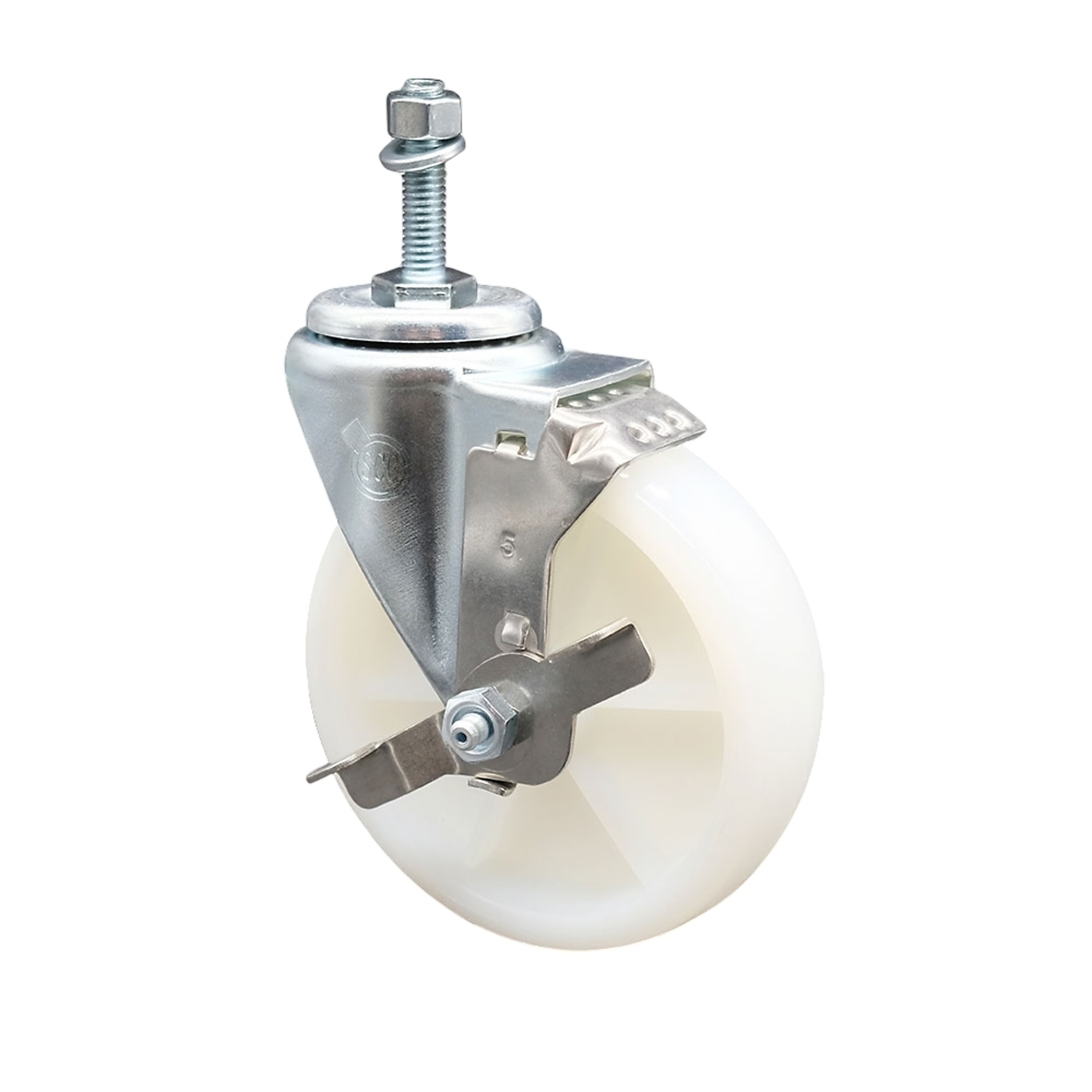 Service Caster, 5Inch x 1 1/4Inch Stem Caster, Wheel Diameter 5 in, Caster Type Swivel, Package (qty.) 1, Model SCC-TS20S514-NYS-TLB-381615