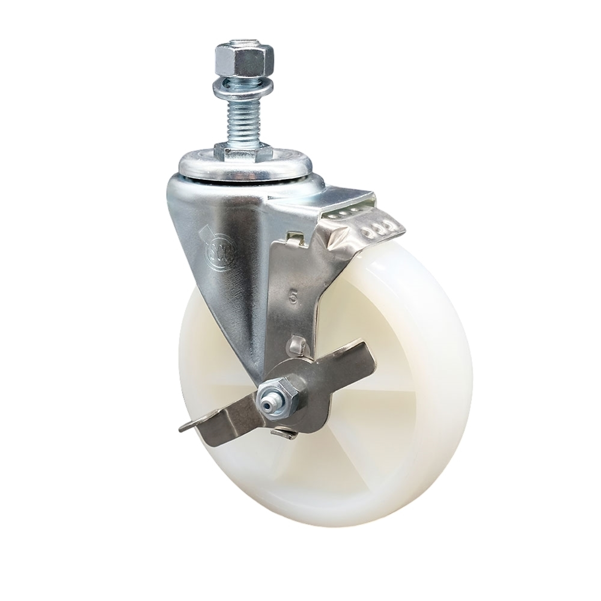 Service Caster, 5Inch x 1 1/4Inch Stem Caster, Wheel Diameter 5 in, Caster Type Swivel, Package (qty.) 1, Model SCC-TS20S514-NYS-TLB-121315