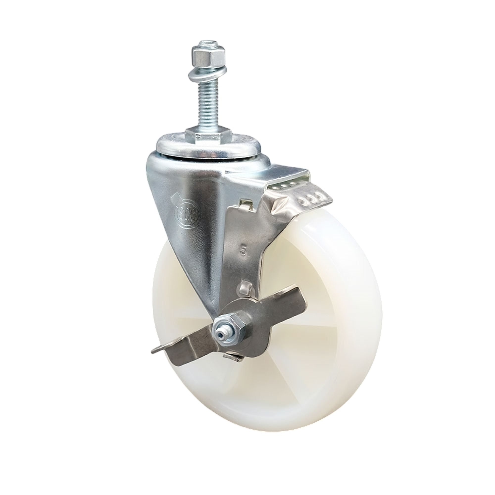 Service Caster, 5Inch x 1 1/4Inch Stem Caster, Wheel Diameter 5 in, Caster Type Swivel, Package (qty.) 1, Model SCC-SSTS20S514-NYS-TLB-M1015