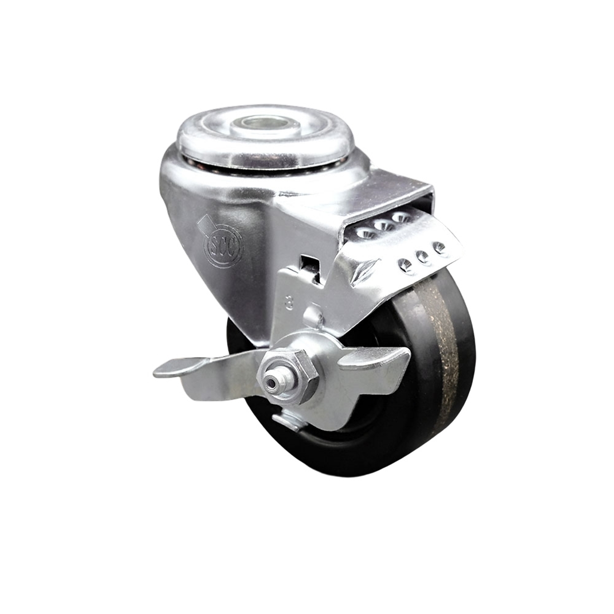 Service Caster, 3Inch x 1 1/4Inch Stem Caster, Wheel Diameter 3 in, Caster Type Swivel, Package (qty.) 1, Model SCC-BH20S314-PHR-TLB