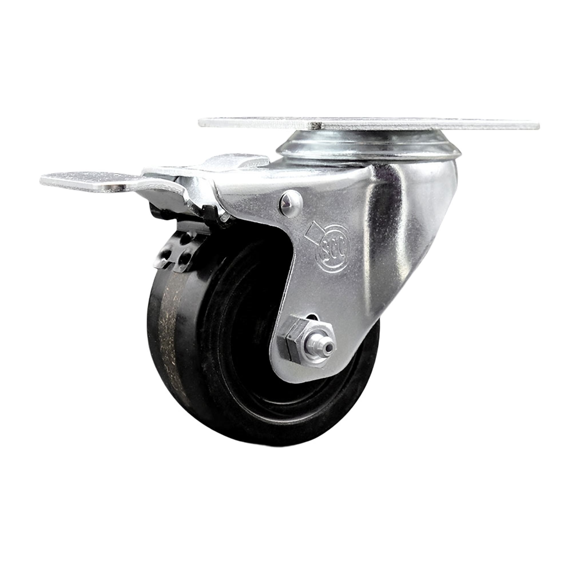 Service Caster, 3Inch x 1 1/4Inch Plate Caster, Wheel Diameter 3 in, Caster Type Swivel, Package (qty.) 1, Model SCC-TTL20S314-PHR