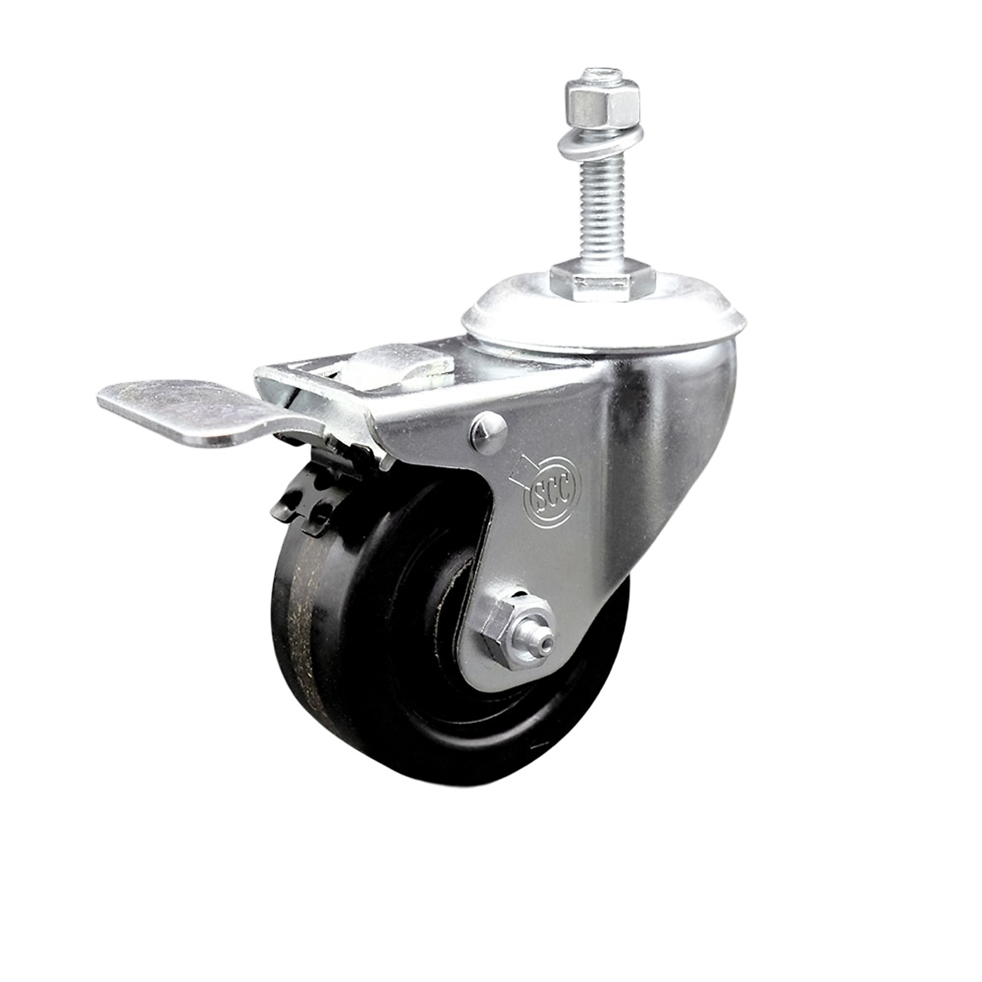 Service Caster, 3Inch x 1 1/4Inch Stem Caster, Wheel Diameter 3 in, Caster Type Swivel, Package (qty.) 1, Model SCC-TSTTL20S314-PHR-M1015