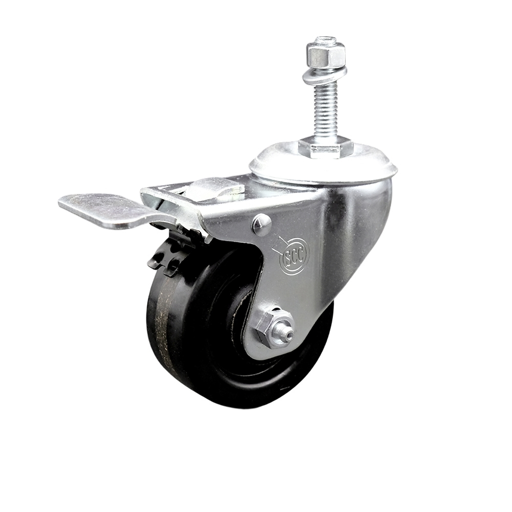 Service Caster, 3Inch x 1 1/4Inch Stem Caster, Wheel Diameter 3 in, Caster Type Swivel, Package (qty.) 1, Model SCC-TSTTL20S314-PHR-381615