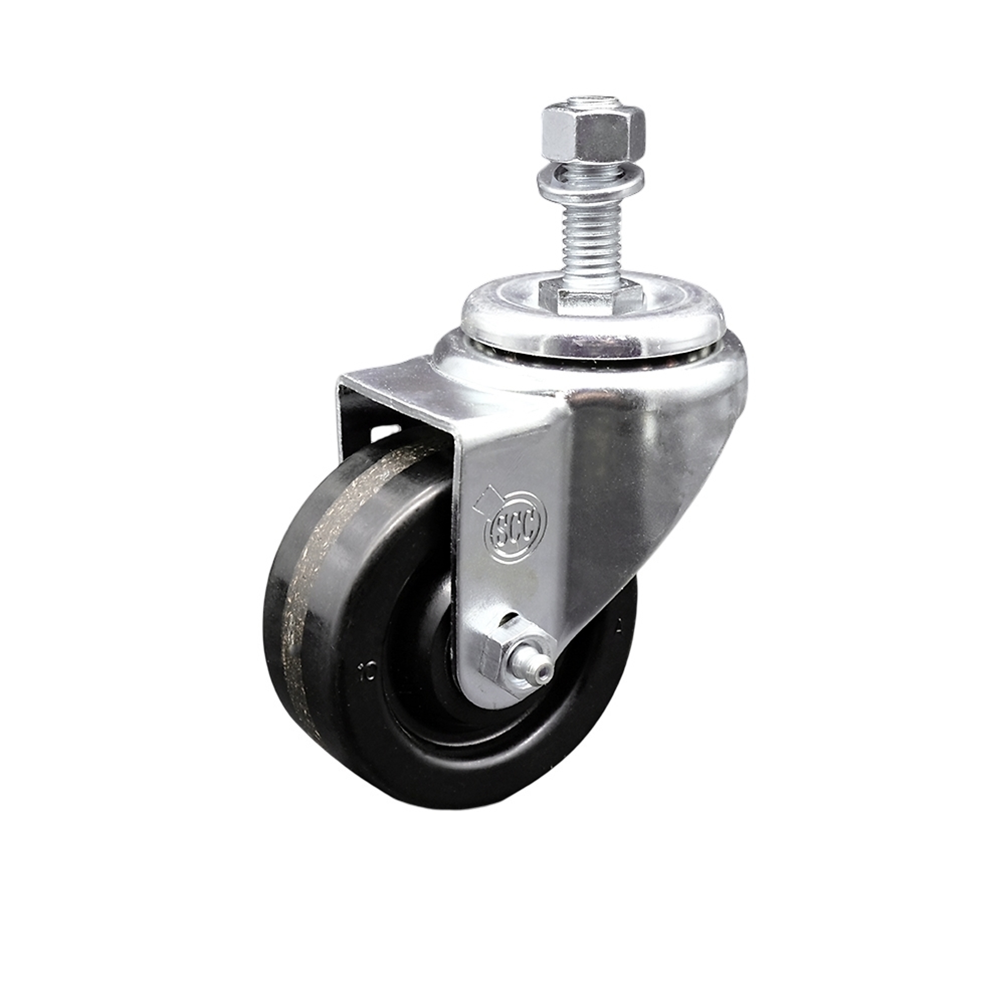 Service Caster, 3 1/2Inch x 1 1/4Inch Stem Caster, Wheel Diameter 3.5 in, Caster Type Swivel, Package (qty.) 1, Model SCC-TS20S3514-PHR-121315