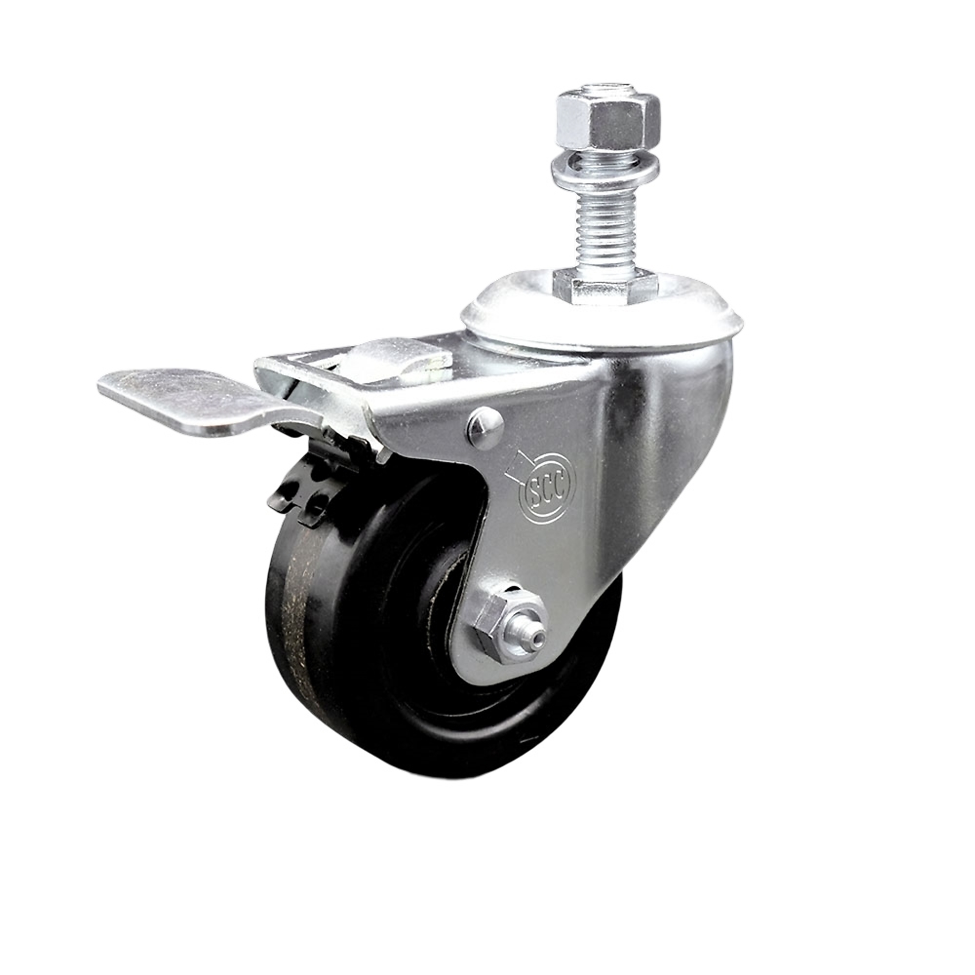 Service Caster, 3Inch x 1 1/4Inch Stem Caster, Wheel Diameter 3 in, Caster Type Swivel, Package (qty.) 1, Model SCC-TSTTL20S314-PHR-M1215