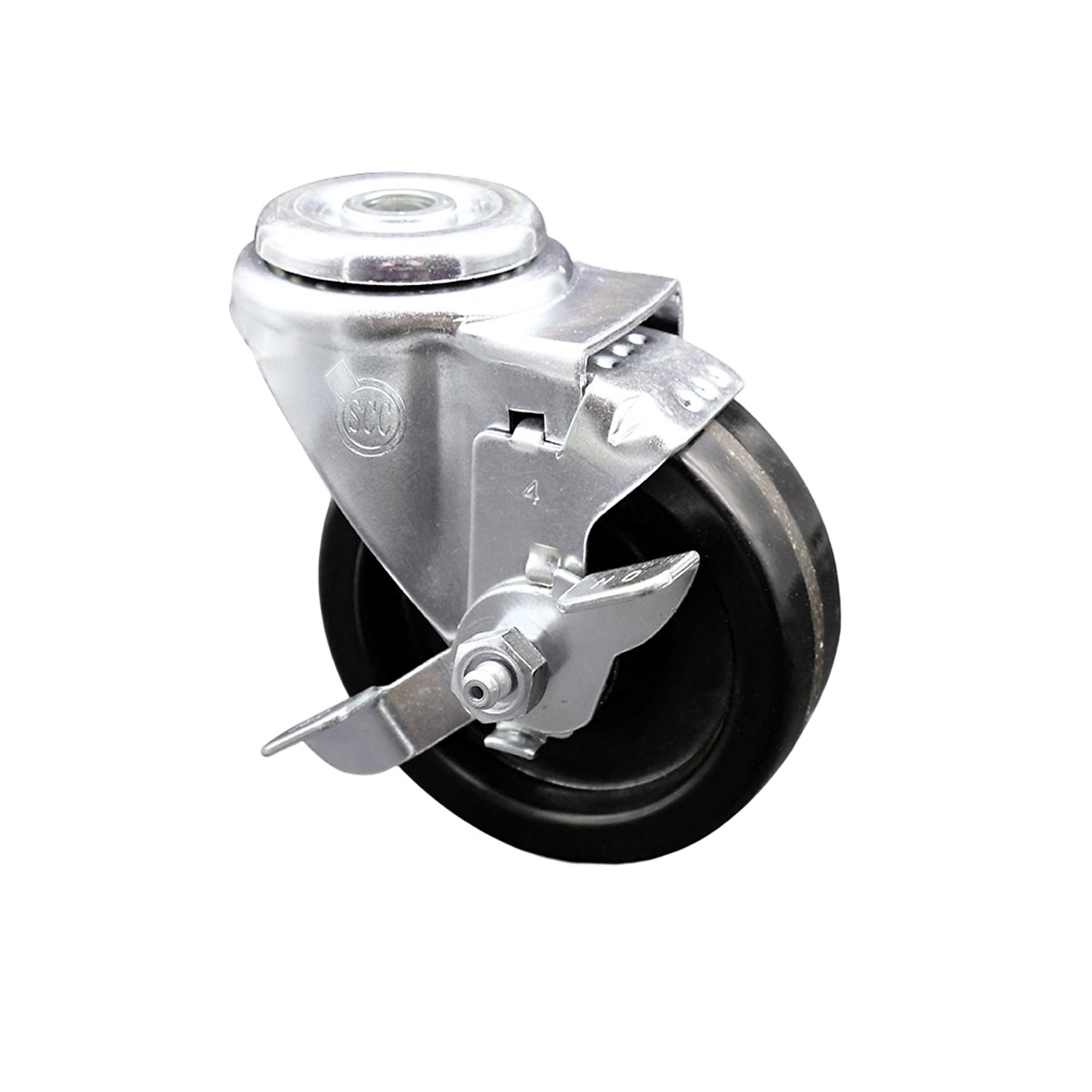 Service Caster, 4Inch x 1 1/4Inch Stem Caster, Wheel Diameter 4 in, Caster Type Swivel, Package (qty.) 1, Model SCC-BH20S414-PHR-TLB