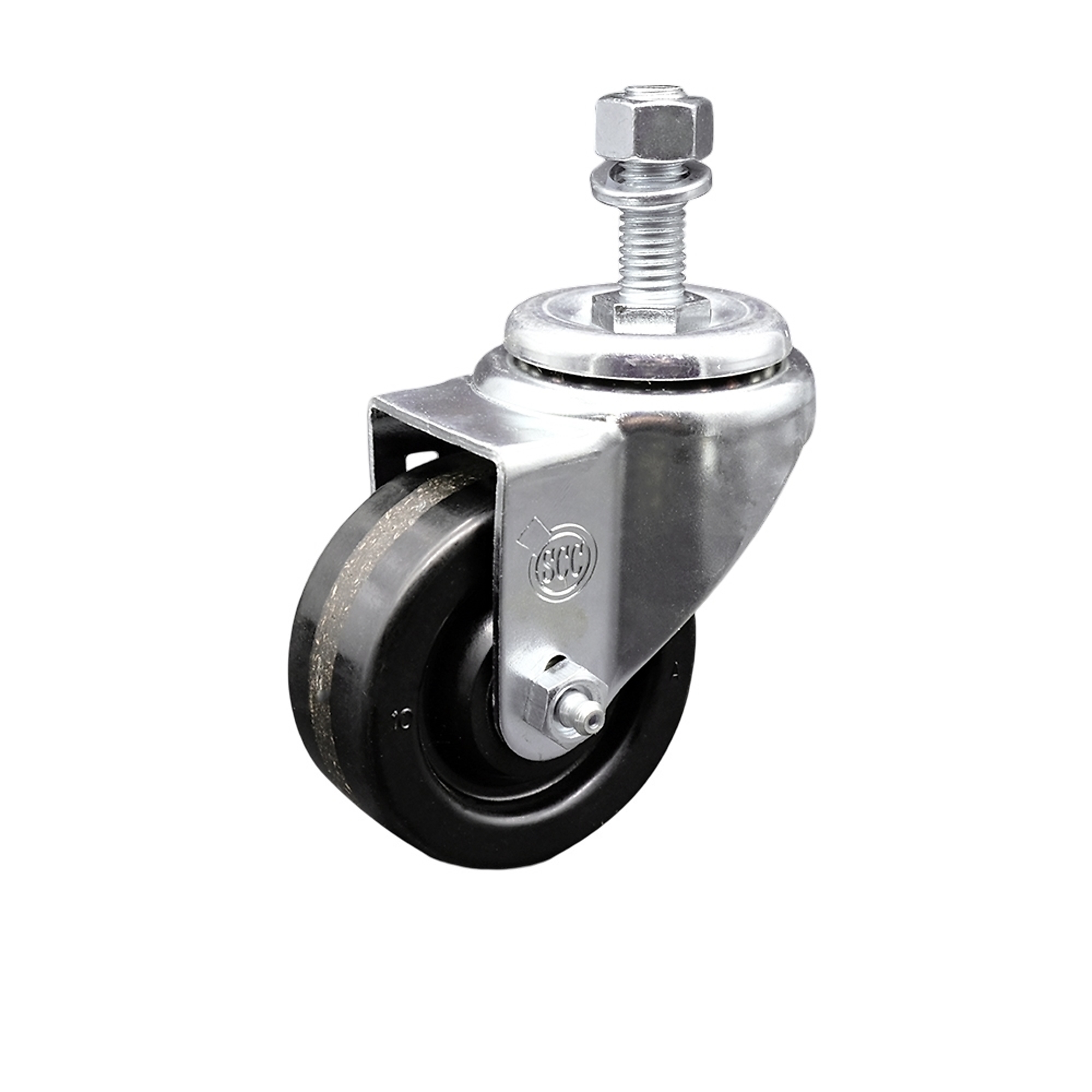 Service Caster, 3 1/2Inch x 1 1/4Inch Stem Caster, Wheel Diameter 3.5 in, Caster Type Swivel, Package (qty.) 1, Model SCC-TS20S3514-PHR-M1215