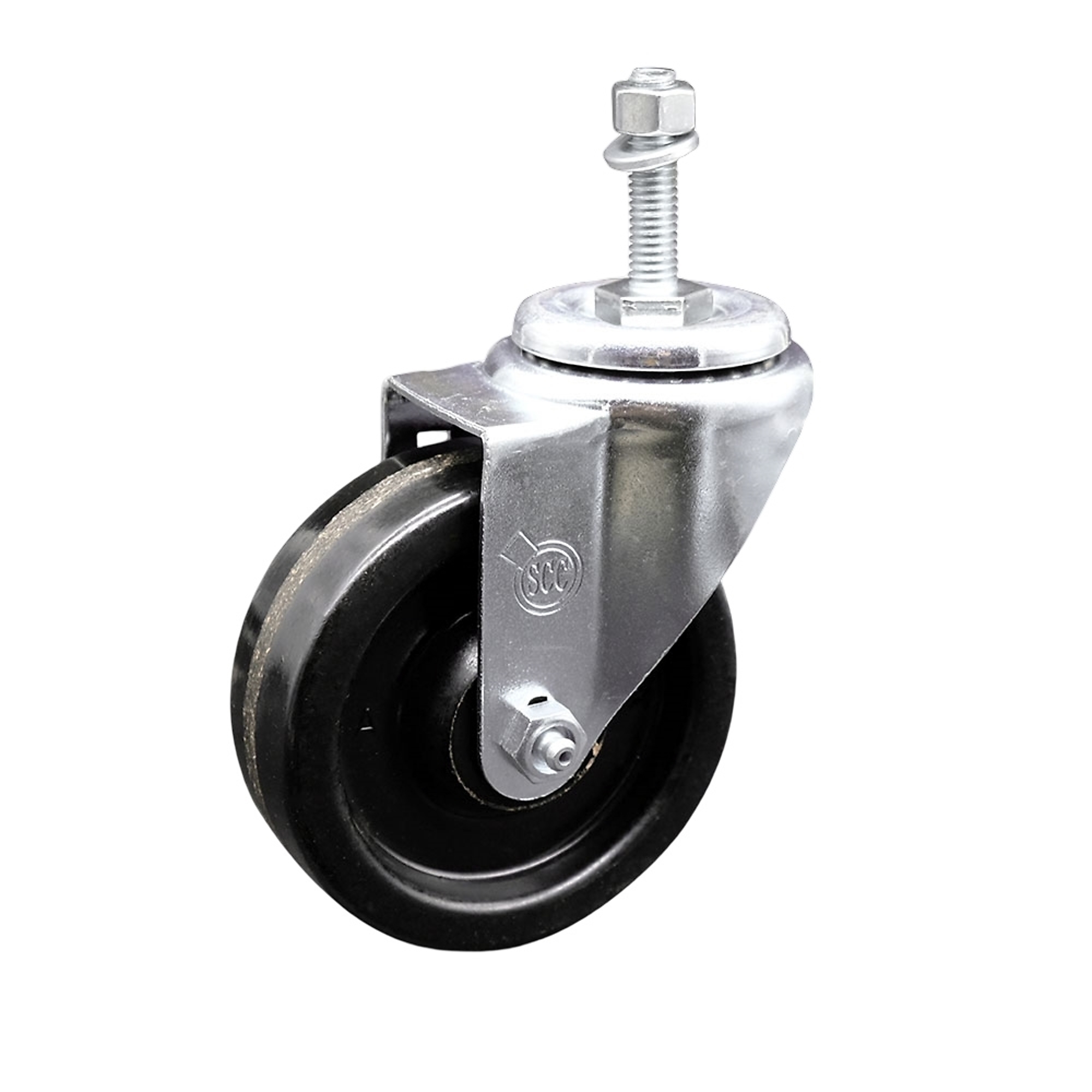 Service Caster, 4Inch x 1 1/4Inch Stem Caster, Wheel Diameter 4 in, Caster Type Swivel, Package (qty.) 1, Model SCC-TS20S414-PHR-381615