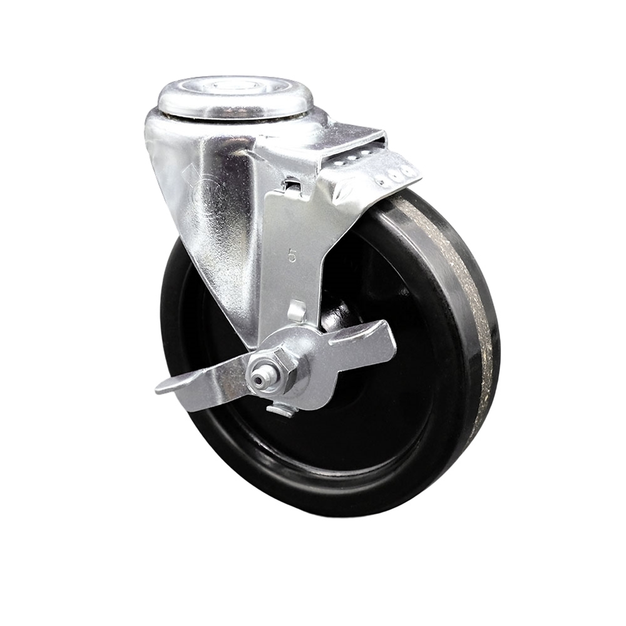 Service Caster, 5Inch x 1 1/4Inch Stem Caster, Wheel Diameter 5 in, Caster Type Swivel, Package (qty.) 1, Model SCC-BH20S514-PHR-TLB