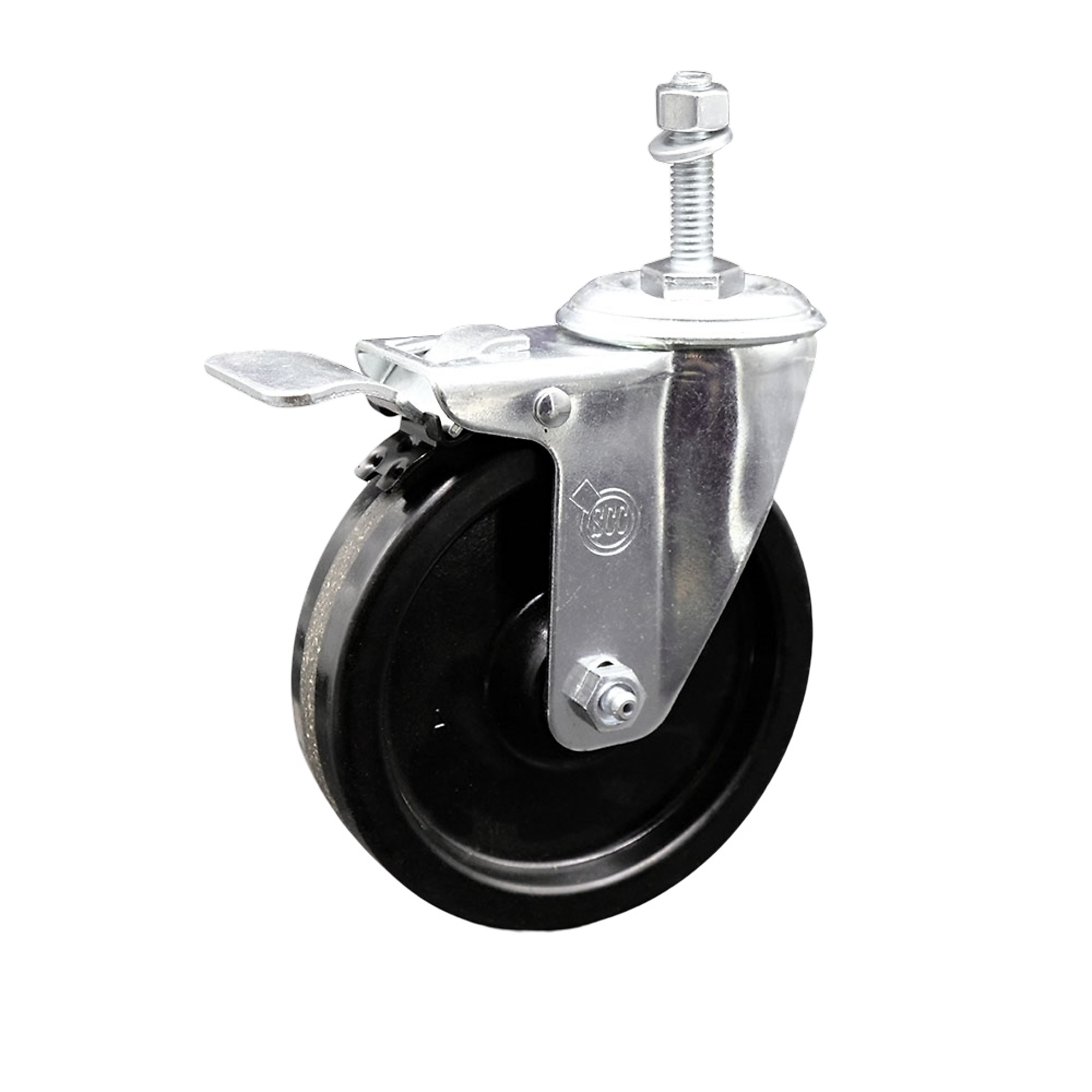 Service Caster, 5Inch x 1 1/4Inch Stem Caster, Wheel Diameter 5 in, Caster Type Swivel, Package (qty.) 1, Model SCC-TSTTL20S514-PHR-381615