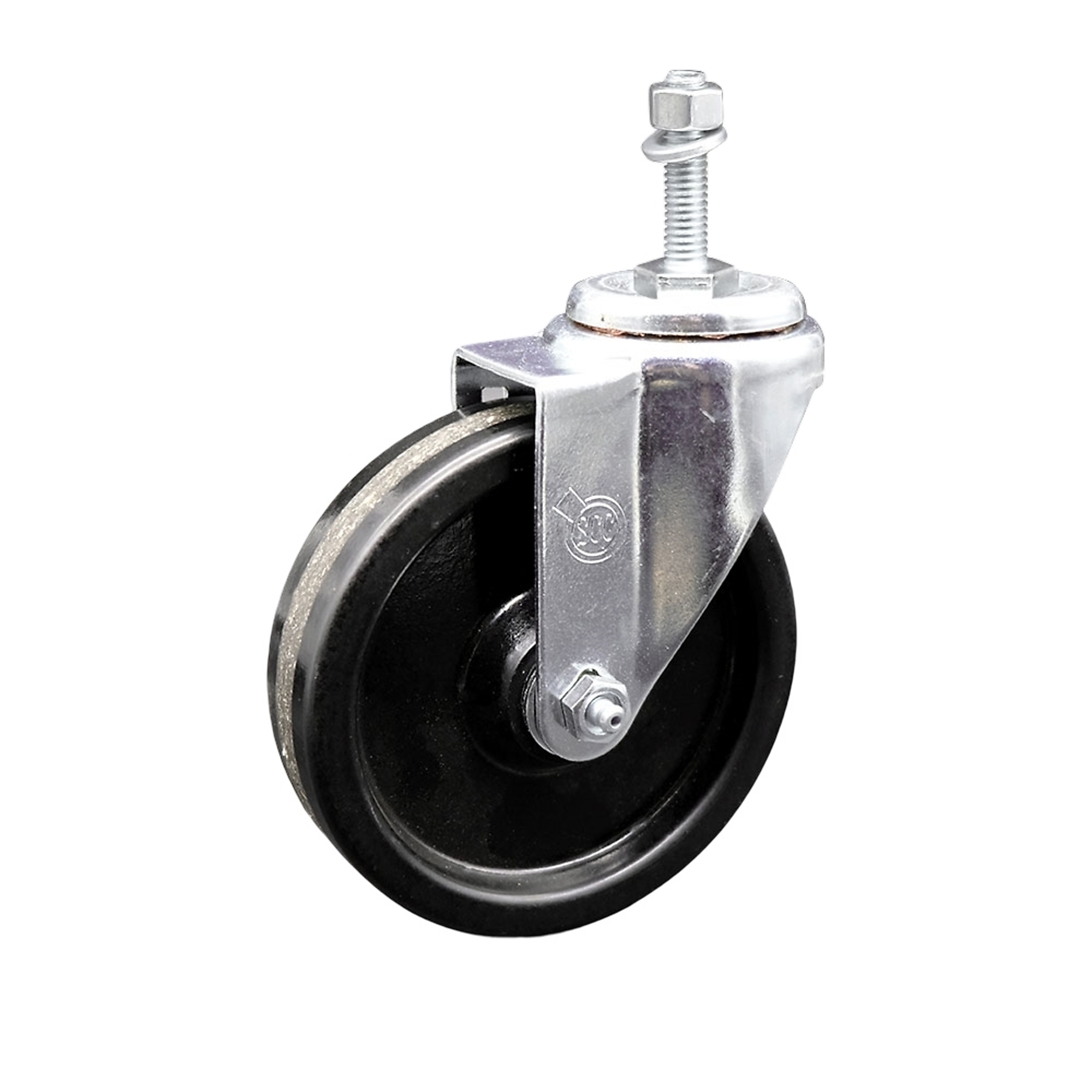 Service Caster, 5Inch x 1 1/4Inch Stem Caster, Wheel Diameter 5 in, Caster Type Swivel, Package (qty.) 1, Model SCC-TS20S514-PHR-M1015