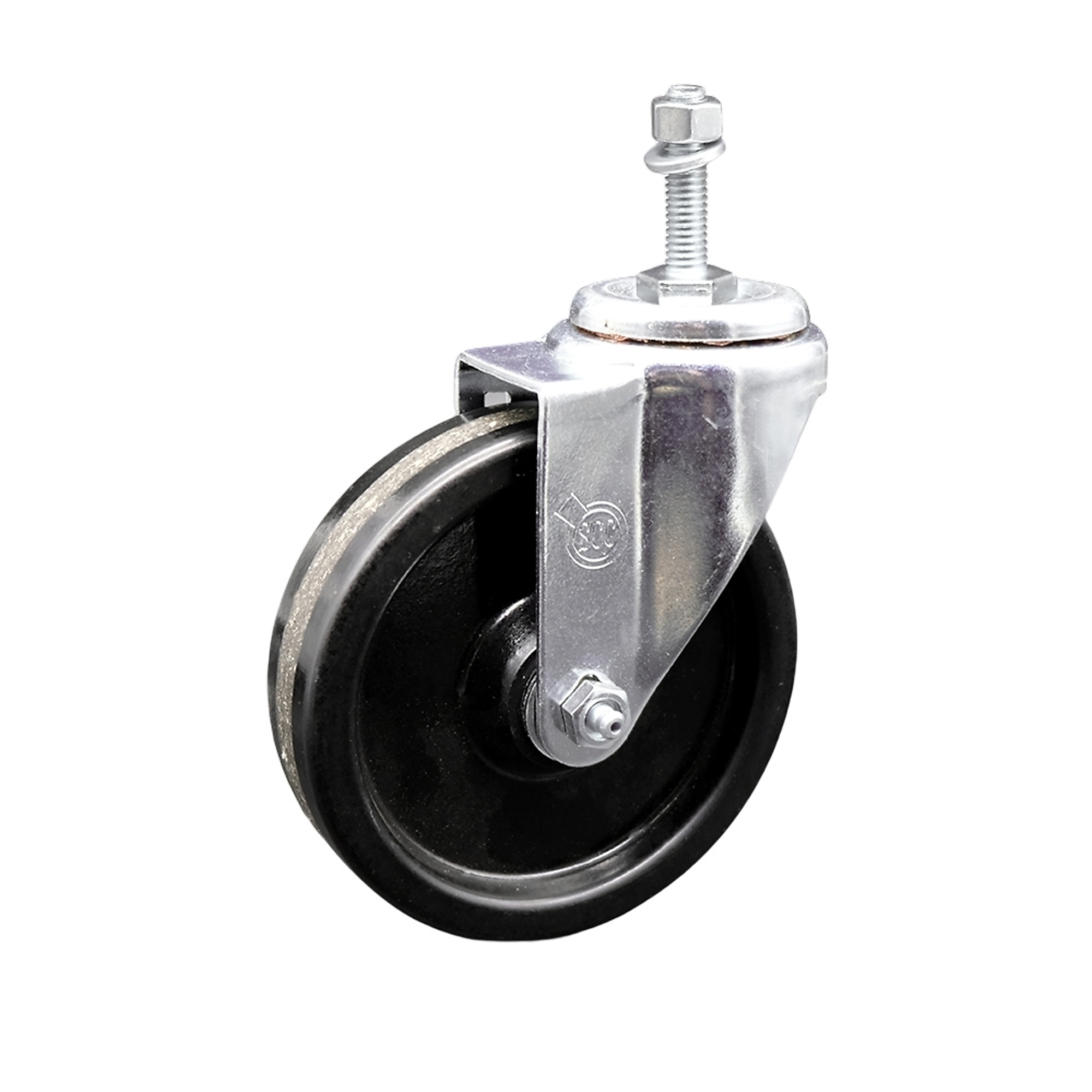 Service Caster, 5Inch x 1 1/4Inch Stem Caster, Wheel Diameter 5 in, Caster Type Swivel, Package (qty.) 1, Model SCC-TS20S514-PHR-381615