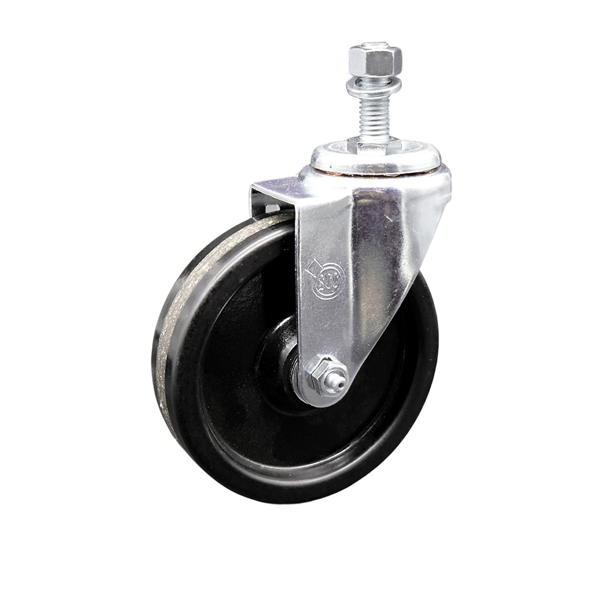 Service Caster, 5Inch x 1 1/4Inch Stem Caster, Wheel Diameter 5 in, Caster Type Swivel, Package (qty.) 1, Model SCC-TS20S514-PHR-M1215