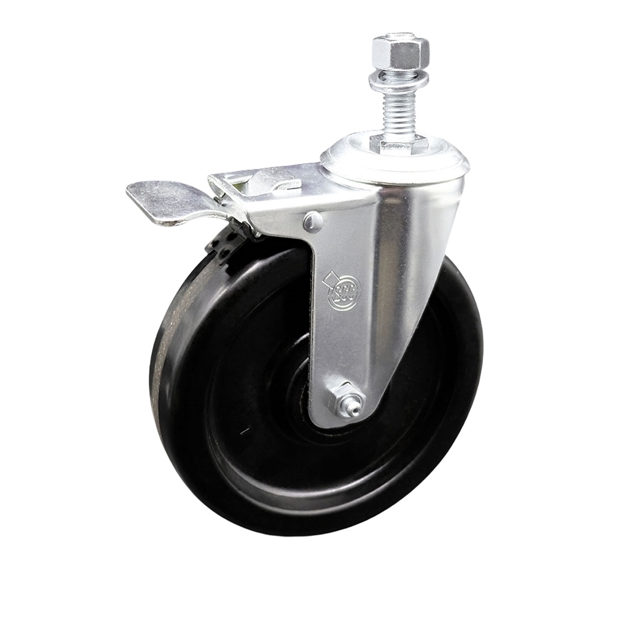 Service Caster, 6Inch x 1 1/2Inch Stem Caster, Wheel Diameter 6 in, Caster Type Swivel, Package (qty.) 1, Model SCC-TSTTL20S615-PHR-121315