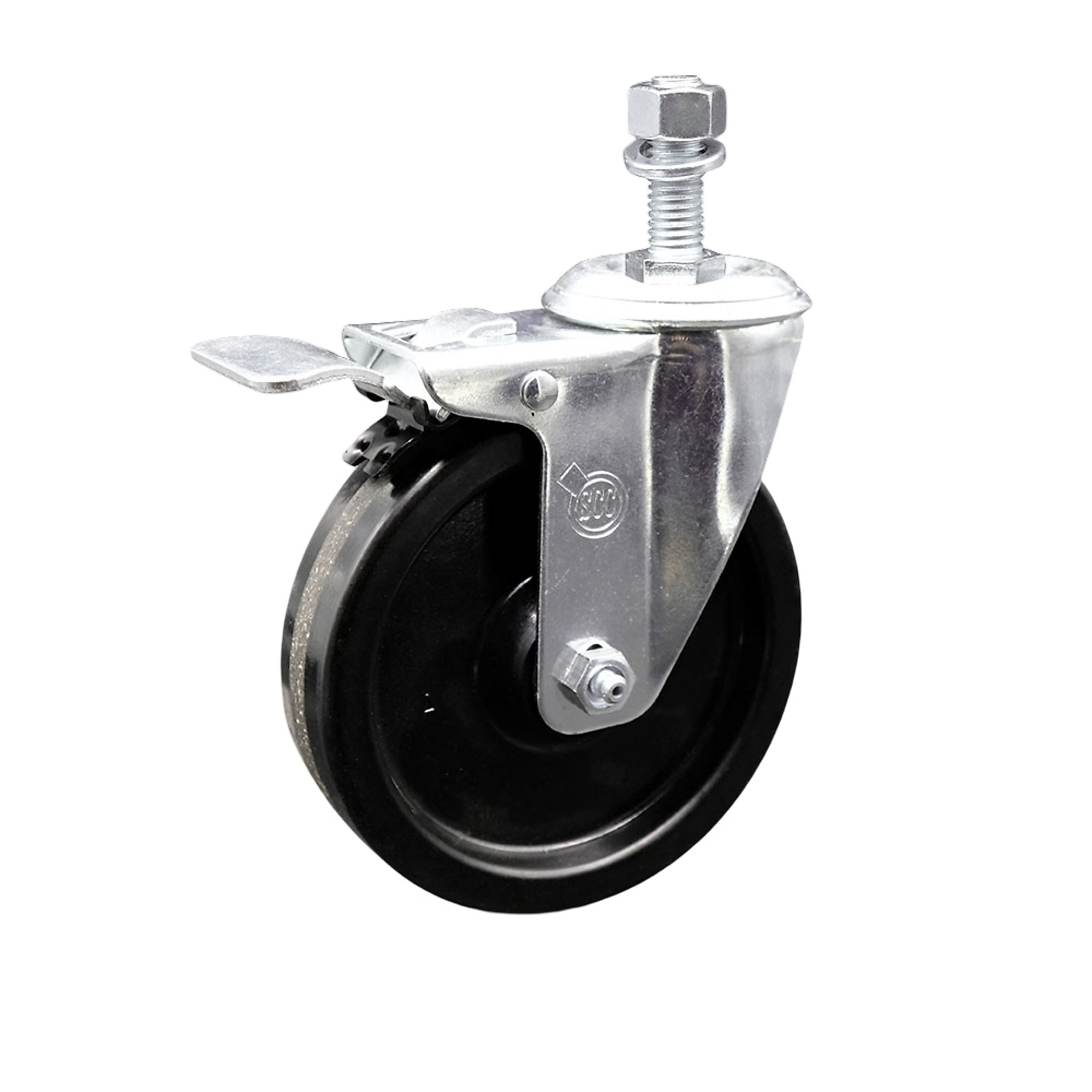 Service Caster, 5Inch x 1 1/4Inch Stem Caster, Wheel Diameter 5 in, Caster Type Swivel, Package (qty.) 1, Model SCC-TSTTL20S514-PHR-M1215