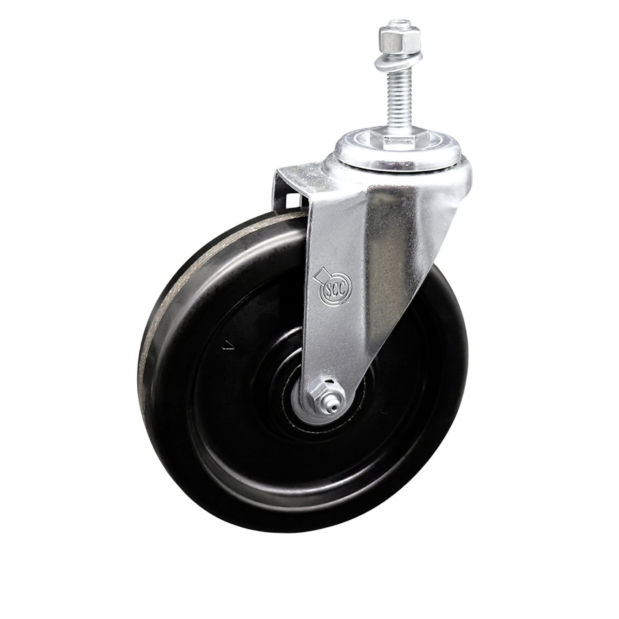 Service Caster, 6Inch x 1 1/2Inch Stem Caster, Wheel Diameter 6 in, Caster Type Swivel, Package (qty.) 1, Model SCC-TS20S615-PHR-M1015