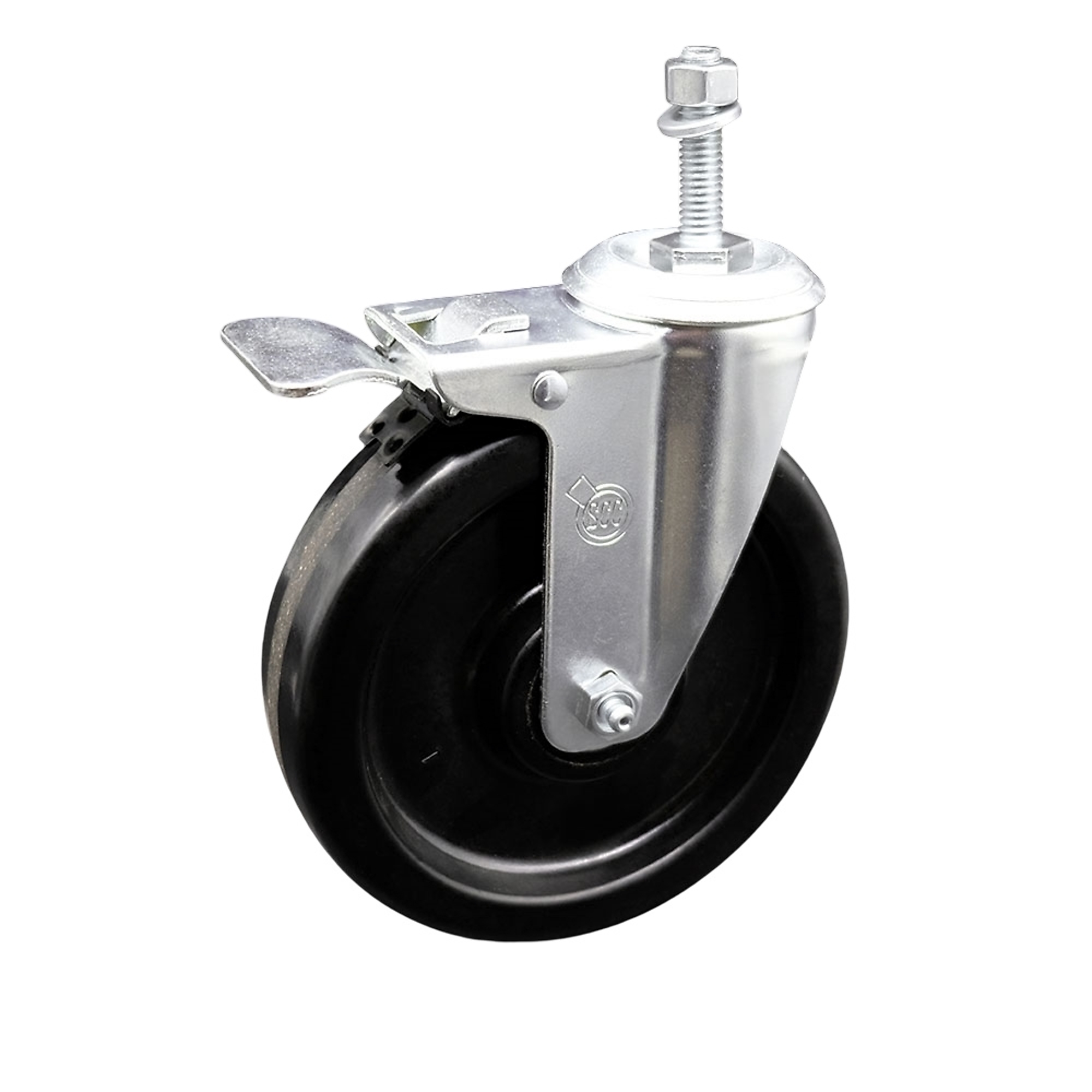 Service Caster, 6Inch x 1 1/2Inch Stem Caster, Wheel Diameter 6 in, Caster Type Swivel, Package (qty.) 1, Model SCC-TSTTL20S615-PHR-381615