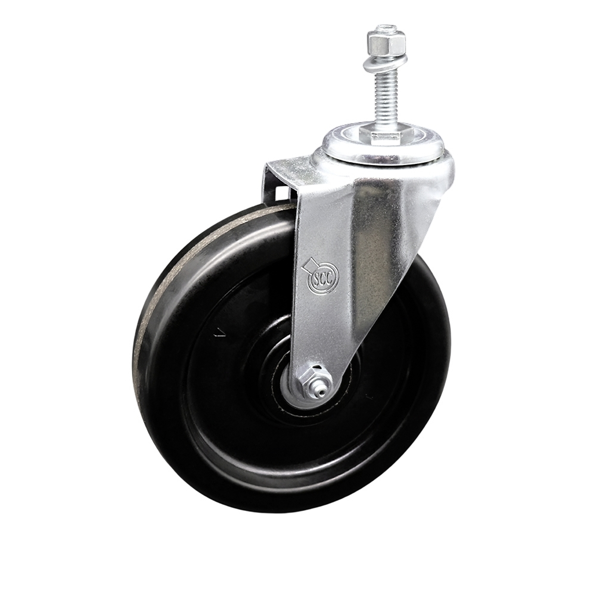 Service Caster, 6Inch x 1 1/2Inch Stem Caster, Wheel Diameter 6 in, Caster Type Swivel, Package (qty.) 1, Model SCC-TS20S615-PHR-381615