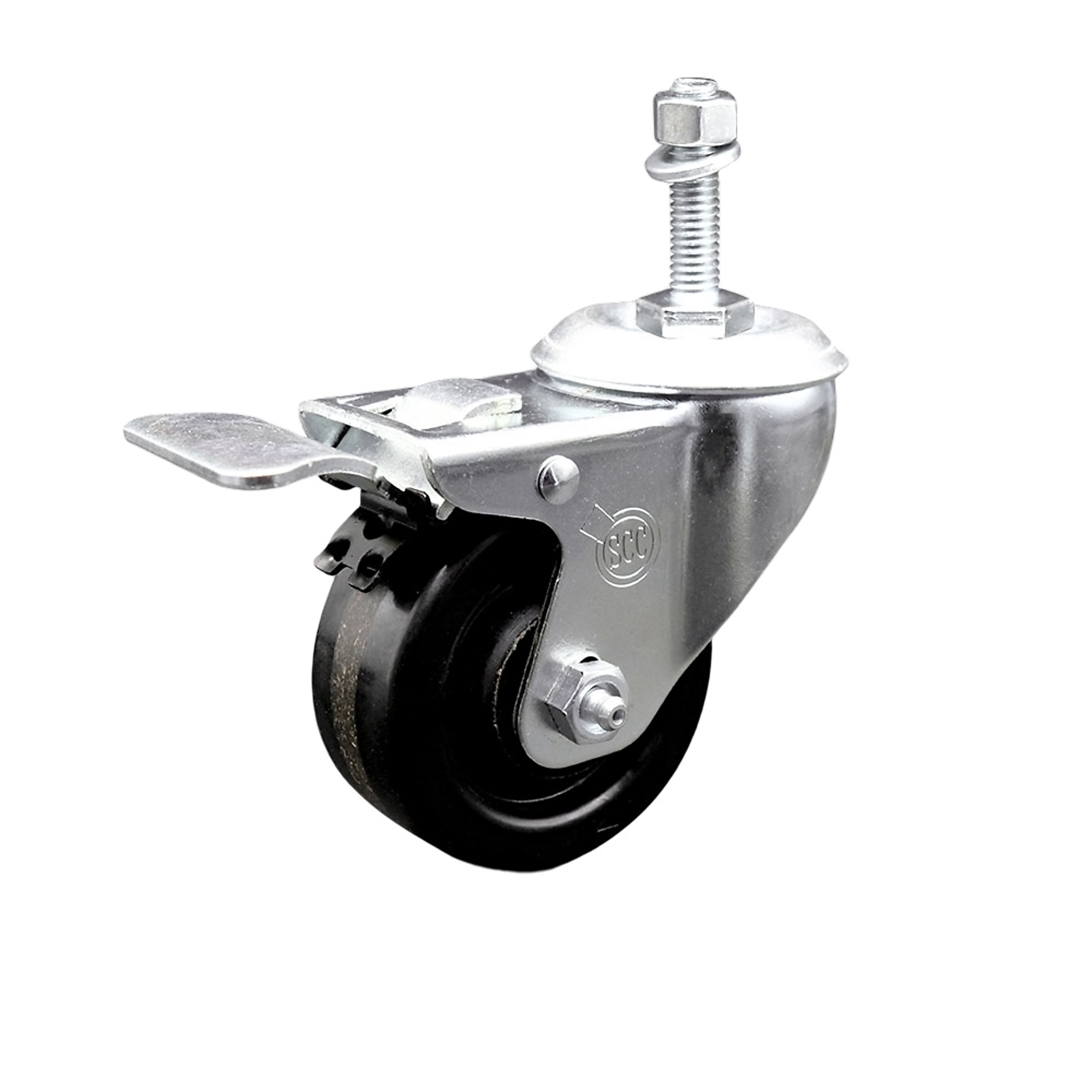 Service Caster, 3Inch x 1 1/4Inch Stem Caster, Wheel Diameter 3 in, Caster Type Swivel, Package (qty.) 1, Model SCC-SSTSTTL20S314-PHS-381615