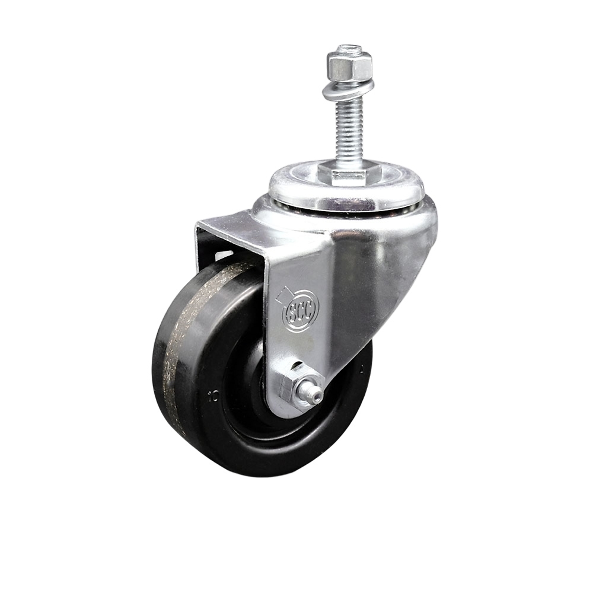 Service Caster, 3Inch x 1 1/4Inch Stem Caster, Wheel Diameter 3 in, Caster Type Swivel, Package (qty.) 1, Model SCC-SSTS20S314-PHS-381615