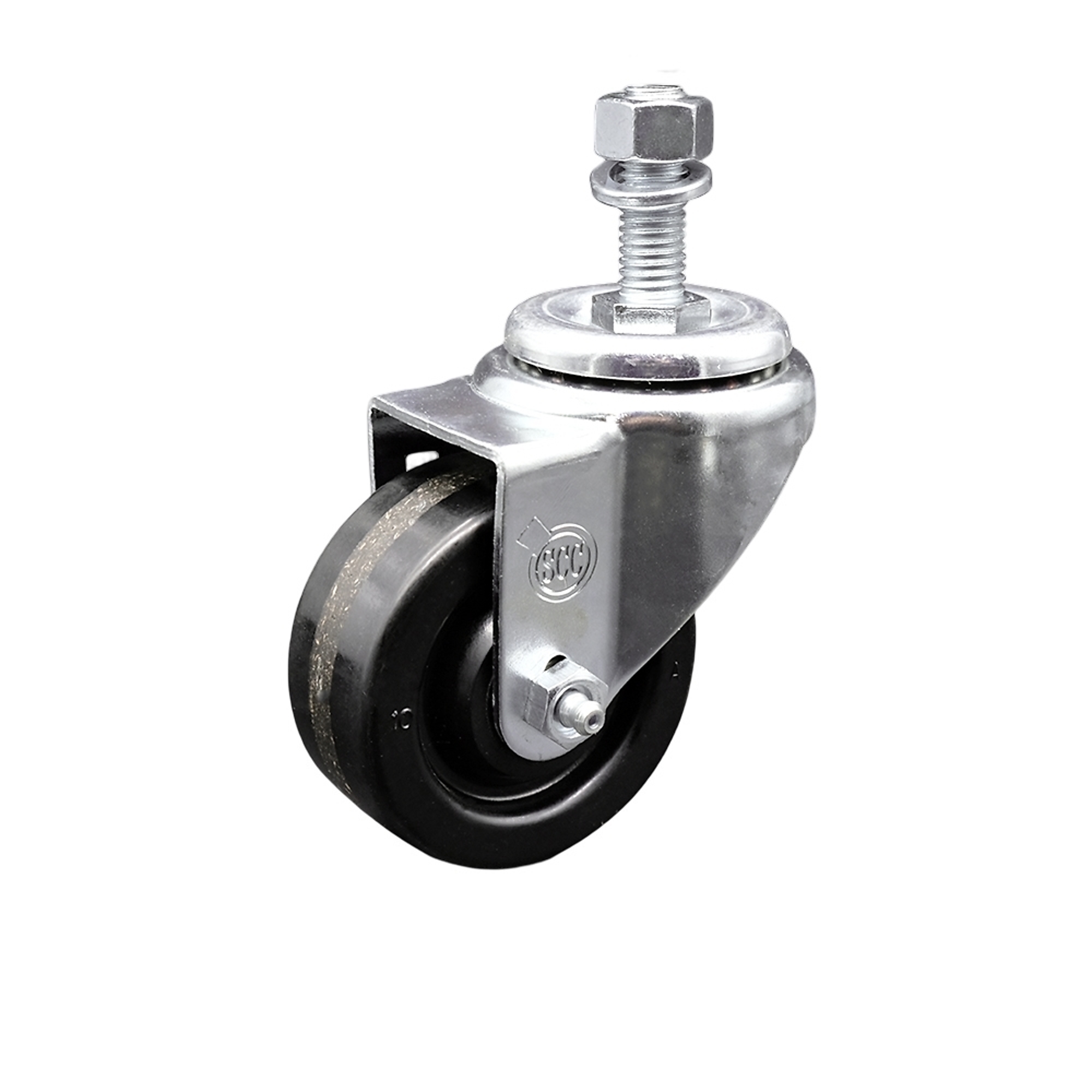 Service Caster, 3Inch x 1 1/4Inch Stem Caster, Wheel Diameter 3 in, Caster Type Swivel, Package (qty.) 1, Model SCC-SSTS20S314-PHS-M1215