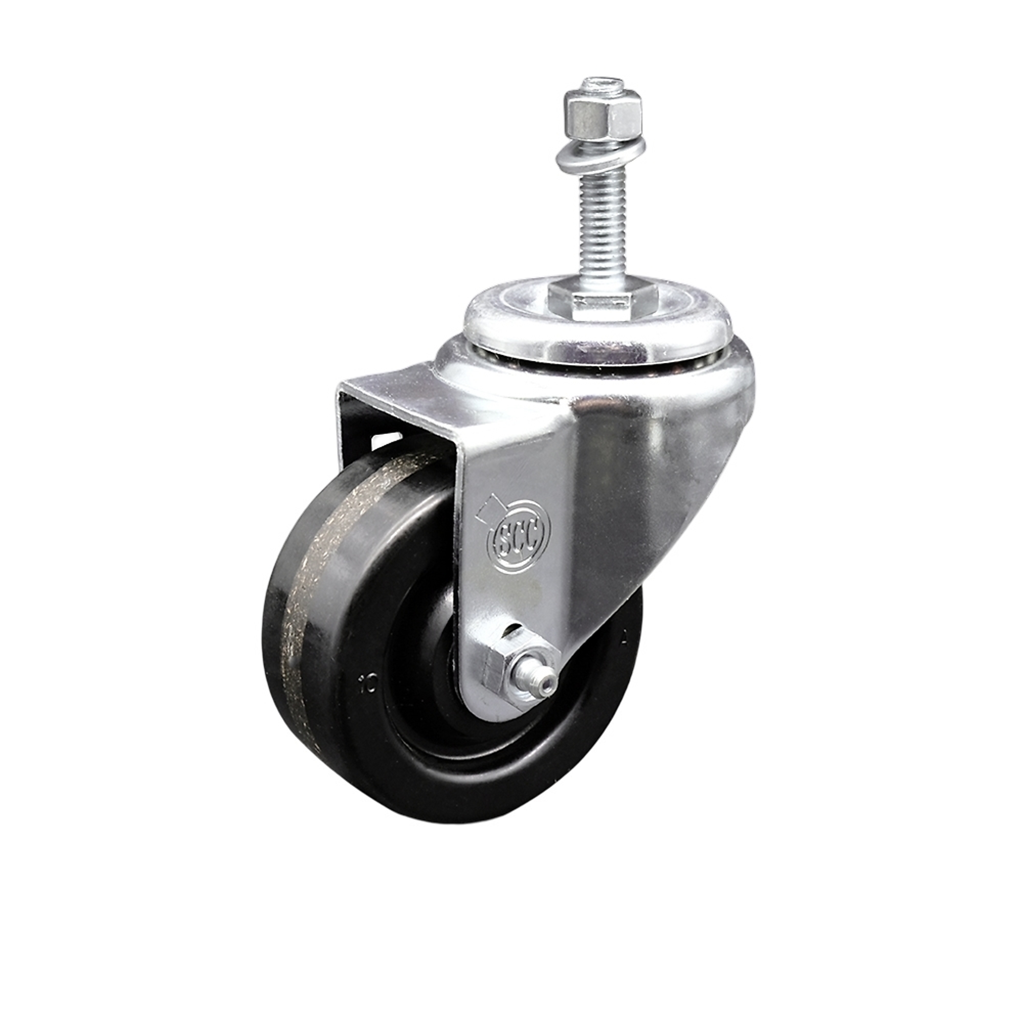 Service Caster, 3 1/2Inch x 1 1/4Inch Stem Caster, Wheel Diameter 3.5 in, Caster Type Swivel, Package (qty.) 1, Model SCC-TS20S3514-PHS-381615