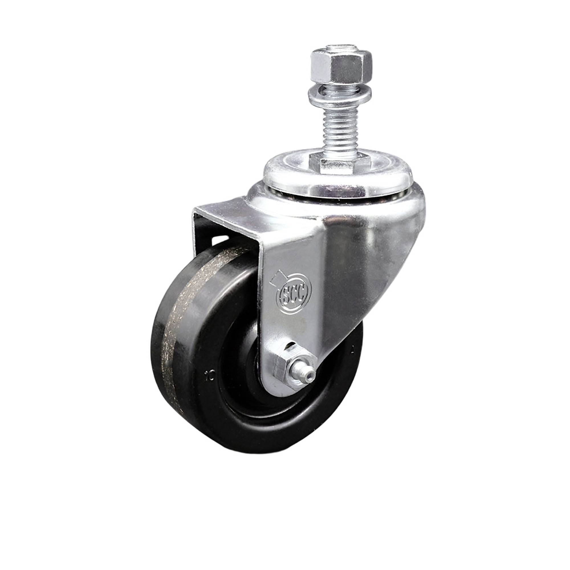 Service Caster, 3 1/2Inch x 1 1/4Inch Stem Caster, Wheel Diameter 3.5 in, Caster Type Swivel, Package (qty.) 1, Model SCC-TS20S3514-PHS-M1215