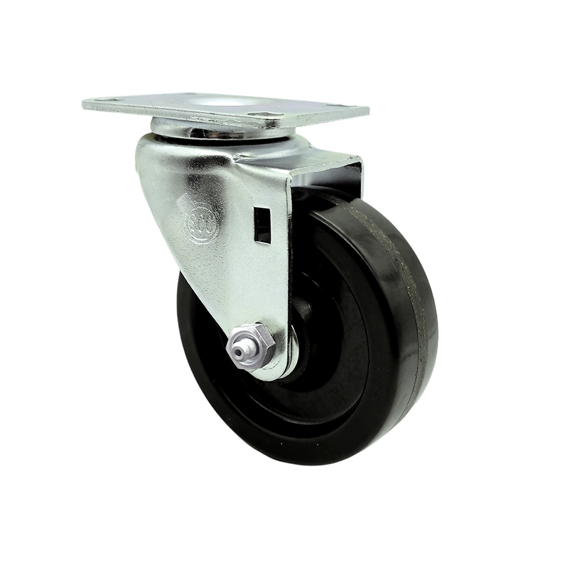 Service Caster, 4Inch x 1 1/4Inch Plate Caster, Wheel Diameter 4 in, Caster Type Swivel, Package (qty.) 1, Model SCC-SS20S414-PHS