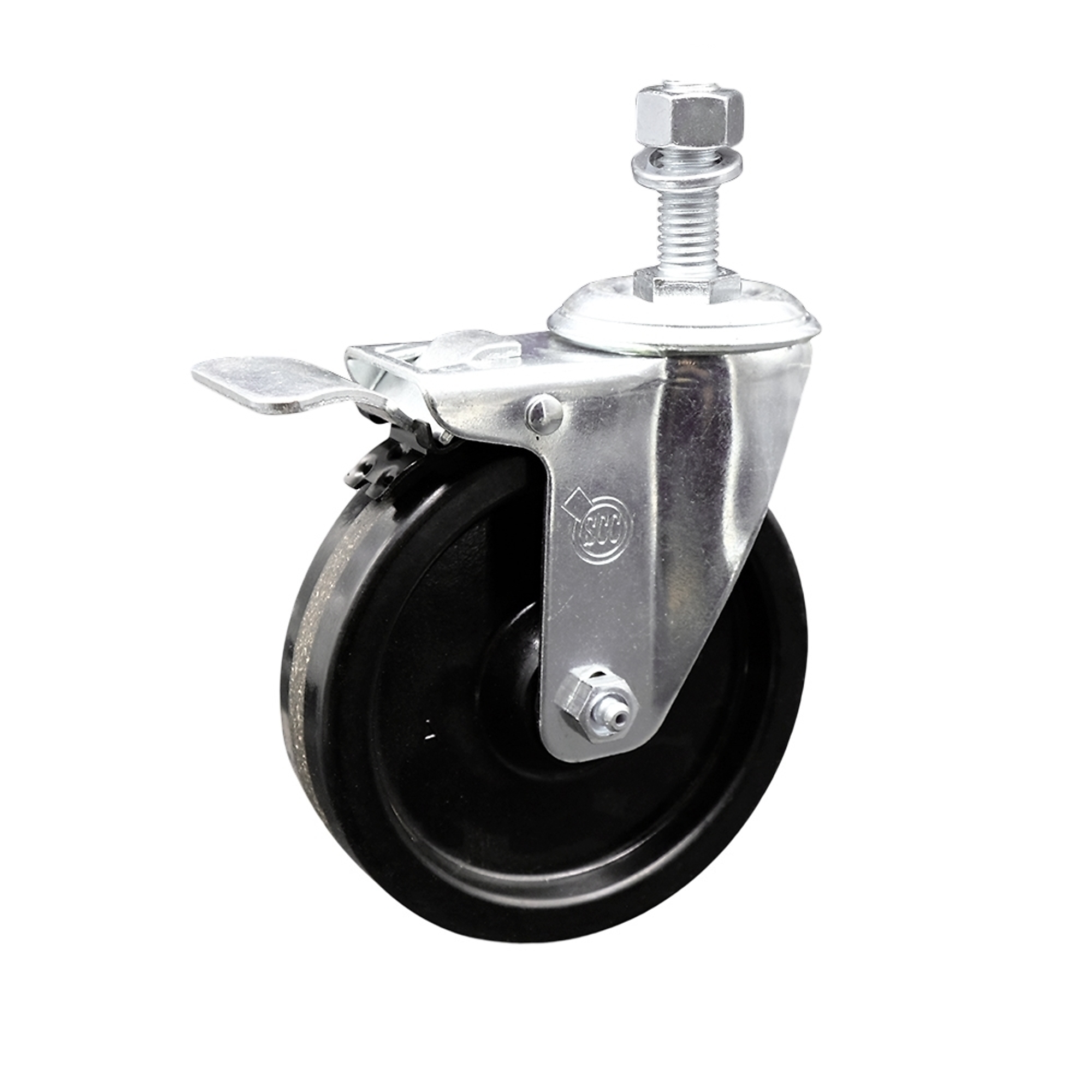 Service Caster, 5Inch x 1 1/4Inch Stem Caster, Wheel Diameter 5 in, Caster Type Swivel, Package (qty.) 1, Model SCC-SSTSTTL20S514-PHS-121315