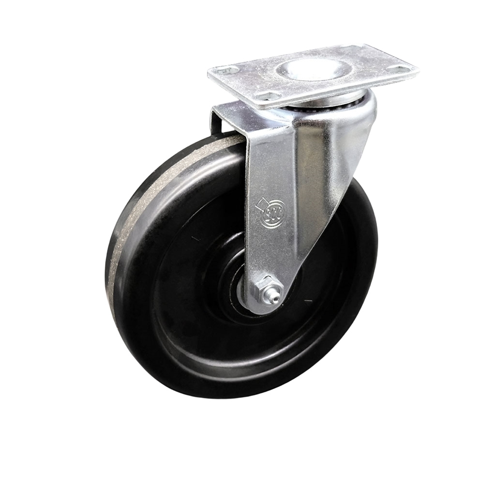 Service Caster, 6Inch x 1 1/2Inch Plate Caster, Wheel Diameter 6 in, Caster Type Swivel, Package (qty.) 1, Model SCC-20S615-PHS