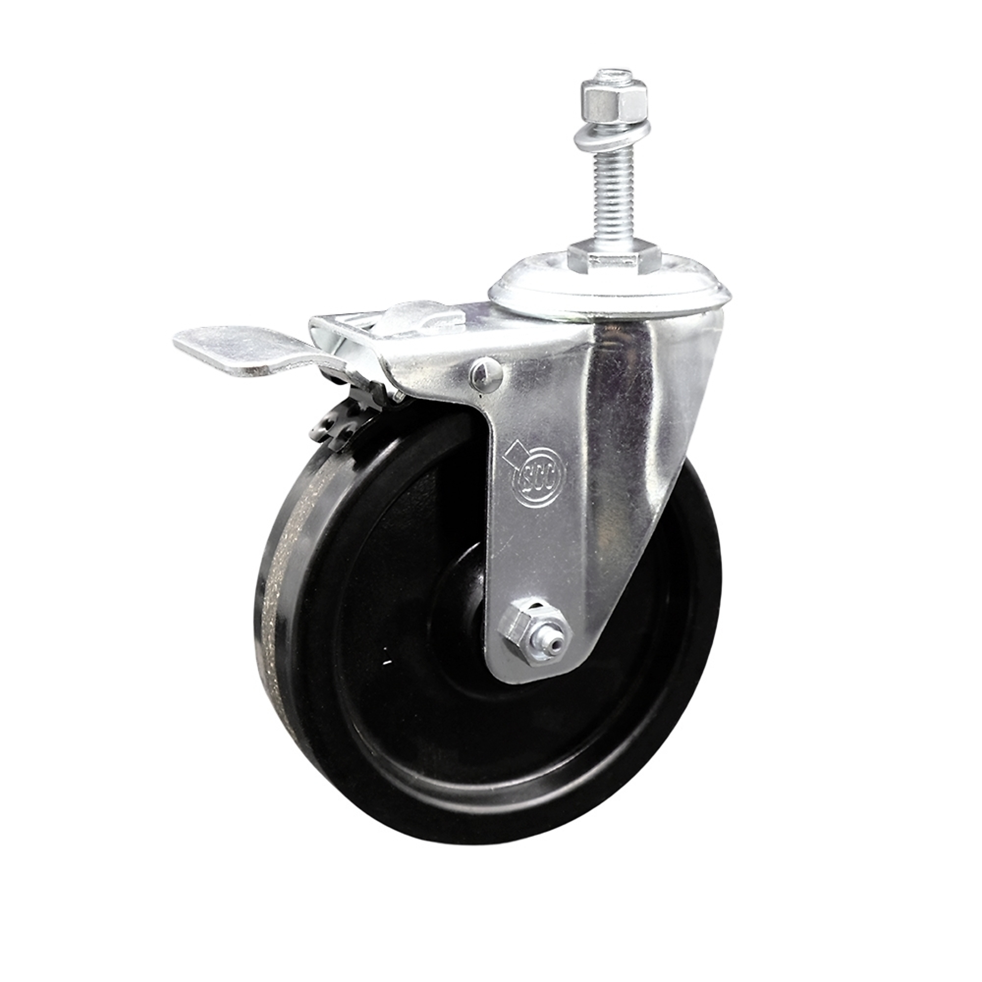 Service Caster, 5Inch x 1 1/4Inch Stem Caster, Wheel Diameter 5 in, Caster Type Swivel, Package (qty.) 1, Model SCC-SSTSTTL20S514-PHS-M1015