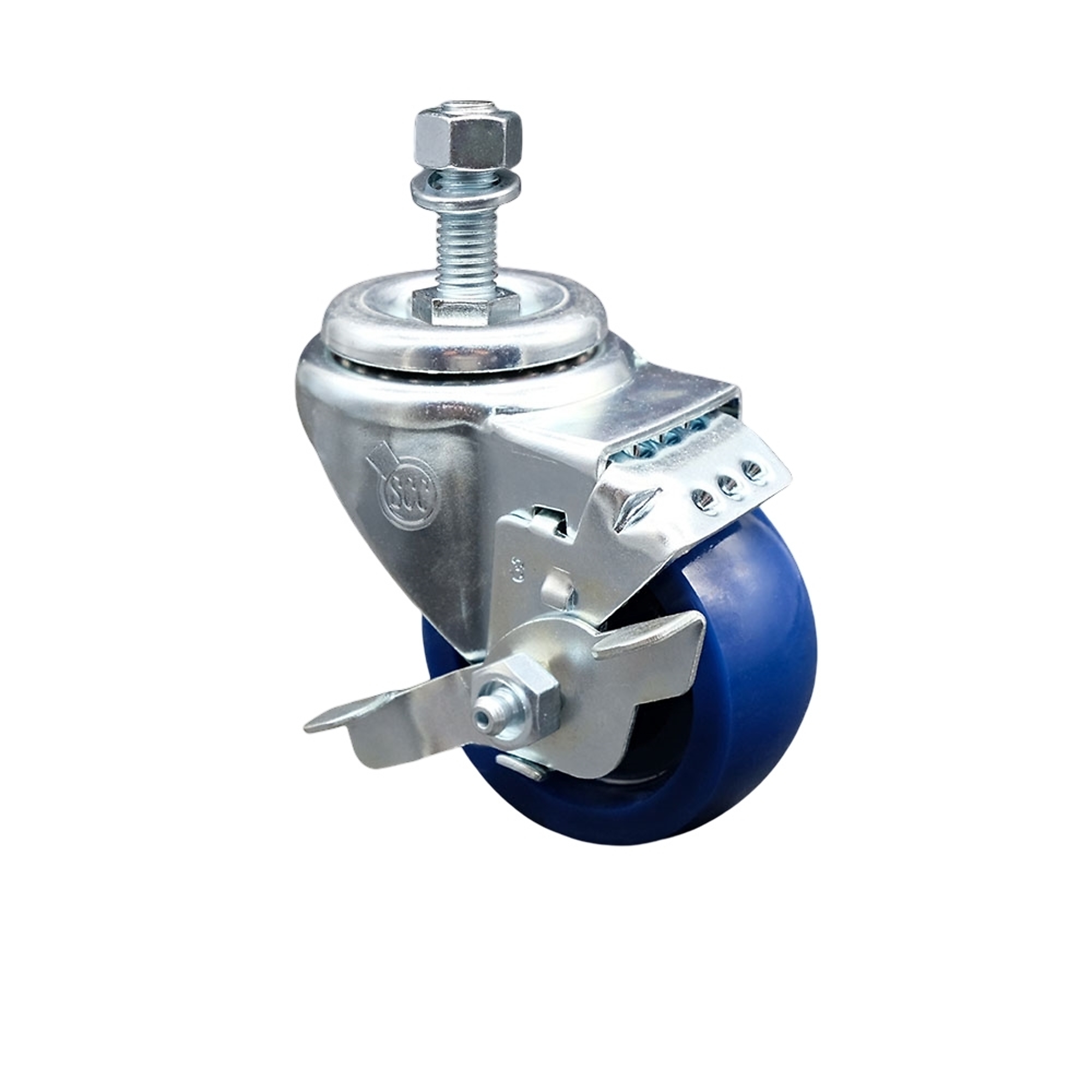 Service Caster, 3Inch x 1 1/4Inch Stem Caster, Wheel Diameter 3 in, Caster Type Swivel, Package (qty.) 1, Model SCC-SSTS20S314-SPUS-TLB-121315