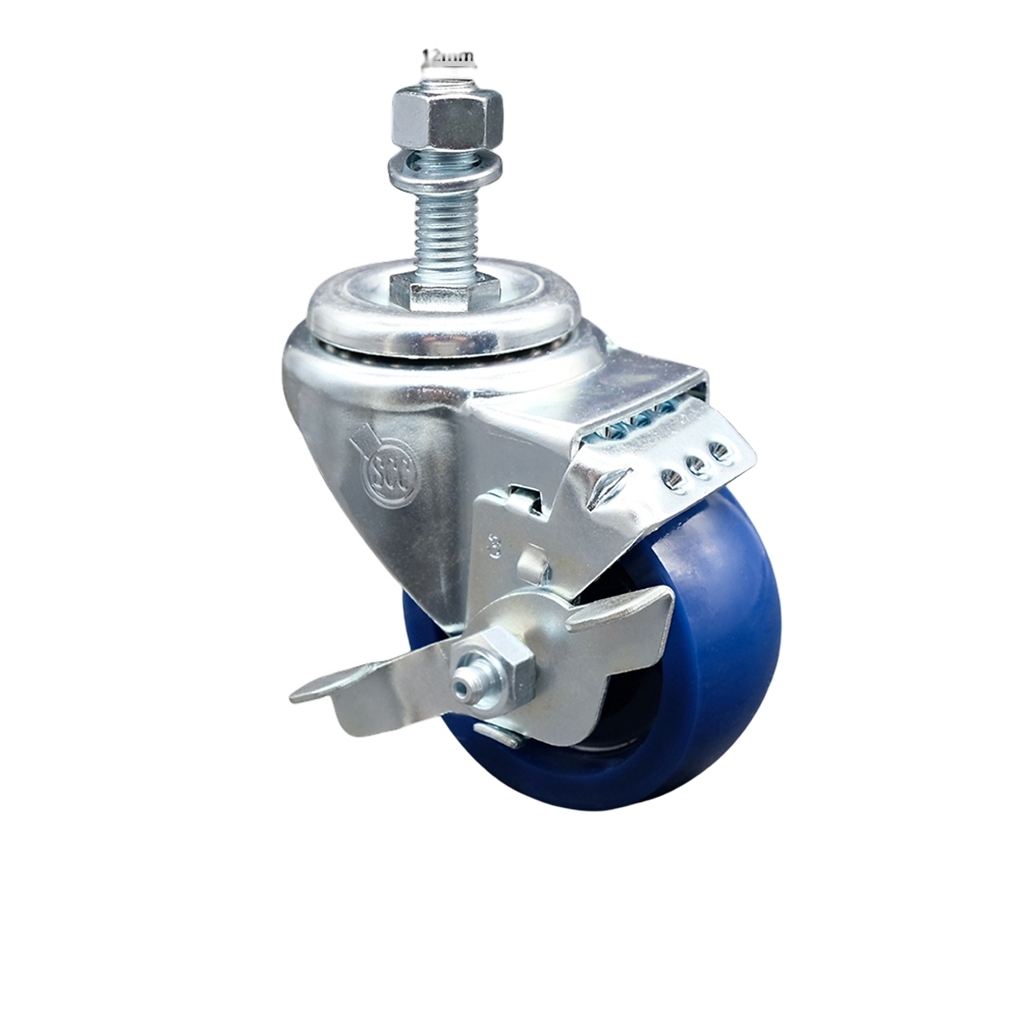 Service Caster, 3Inch x 1 1/4Inch Stem Caster, Wheel Diameter 3 in, Caster Type Swivel, Package (qty.) 1, Model SCC-SSTS20S314-SPUS-TLB-M1215