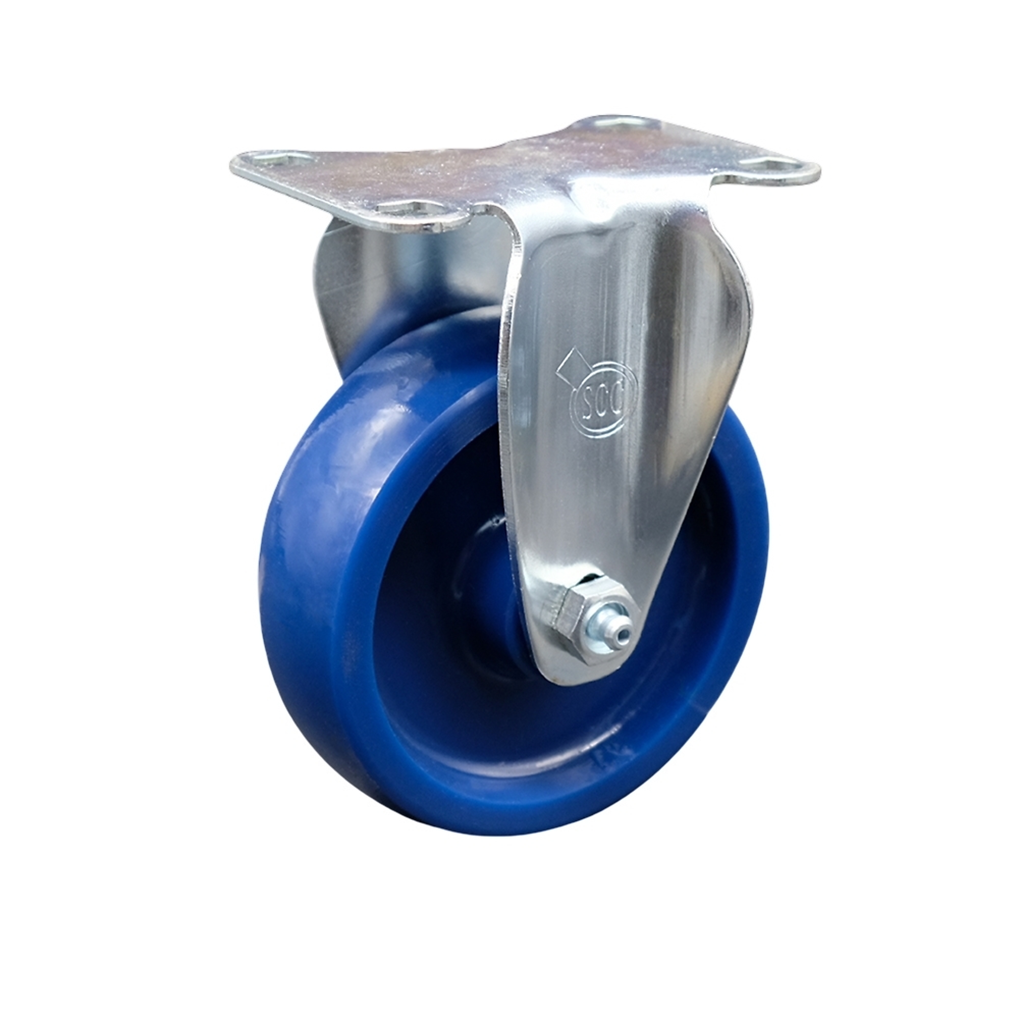 Service Caster, 4Inch x 1 1/4Inch Plate Caster, Wheel Diameter 4 in, Caster Type Rigid, Package (qty.) 1, Model SCC-SS20R414-SPUS