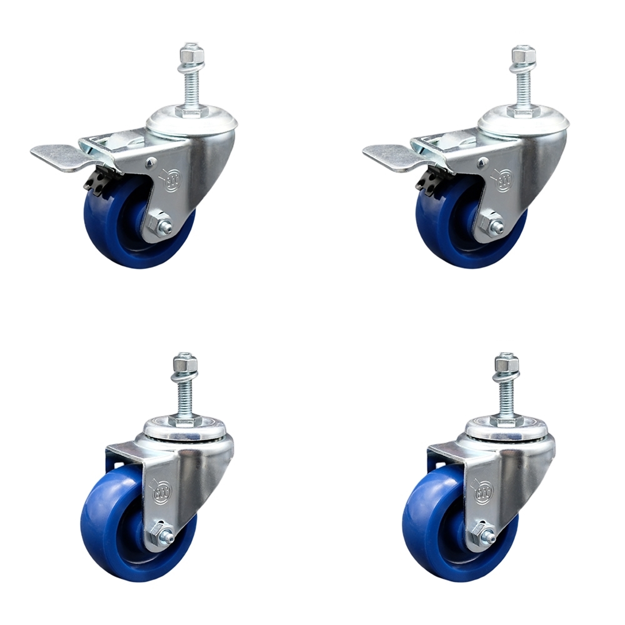 Service Caster, 3 1/2Inch x 1 1/4Inch Stem Casters, Wheel Diameter 3.5 in, Caster Type Swivel, Package (qty.) 4, Model SCC-SSTSTTL20S3514-SPUS-M1015-2