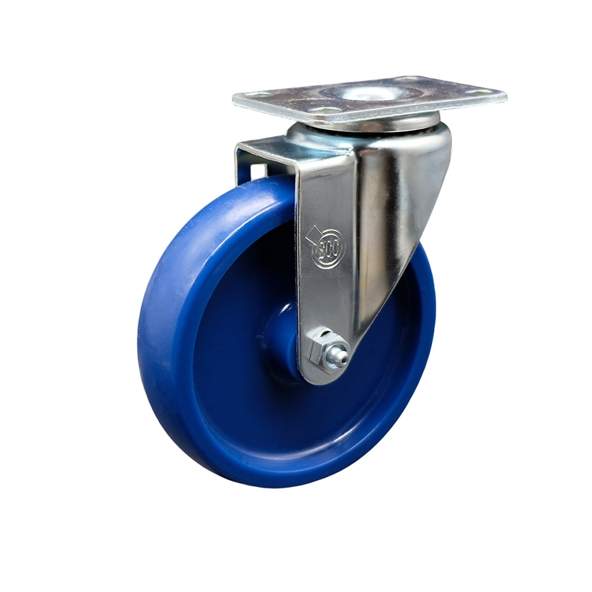 Service Caster, 5Inch x 1 1/4Inch Plate Caster, Wheel Diameter 5 in, Caster Type Swivel, Package (qty.) 1, Model SCC-SS20S514-SPUS