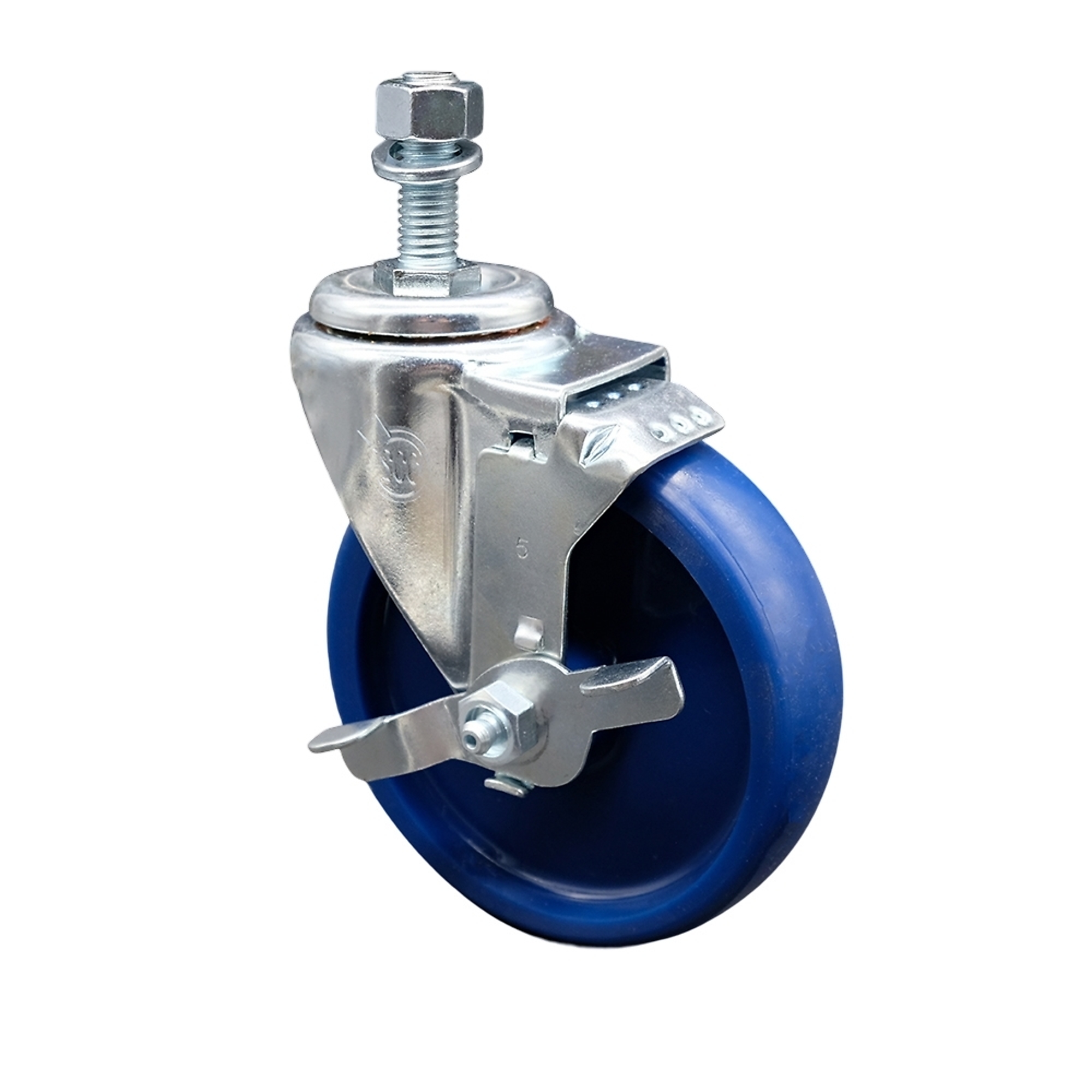 Service Caster, 5Inch x 1 1/4Inch Stem Caster, Wheel Diameter 5 in, Caster Type Swivel, Package (qty.) 1, Model SCC-TS20S514-SPUS-TLB-121315