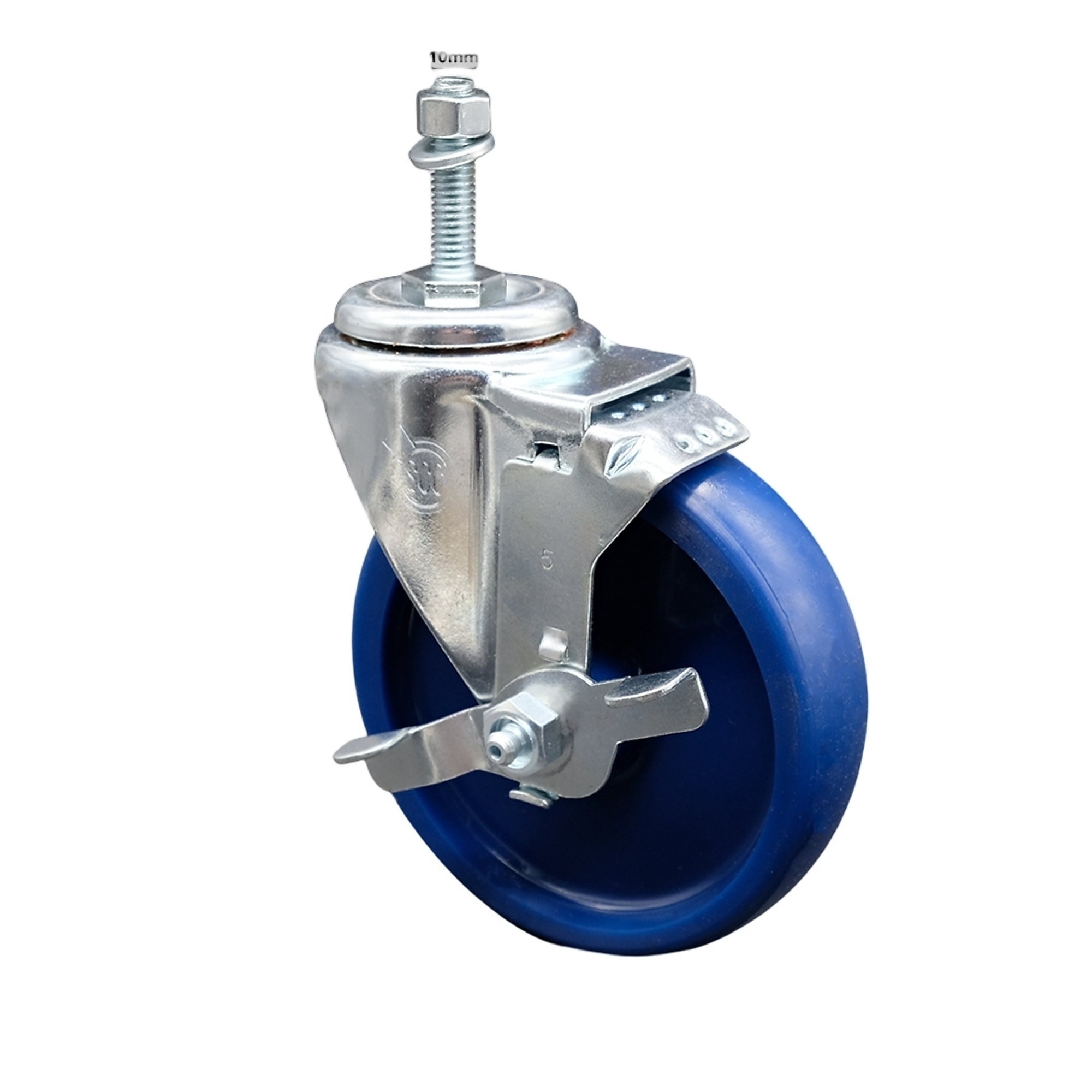 Service Caster, 5Inch x 1 1/4Inch Stem Caster, Wheel Diameter 5 in, Caster Type Swivel, Package (qty.) 1, Model SCC-SSTS20S514-SPUS-TLB-M1015