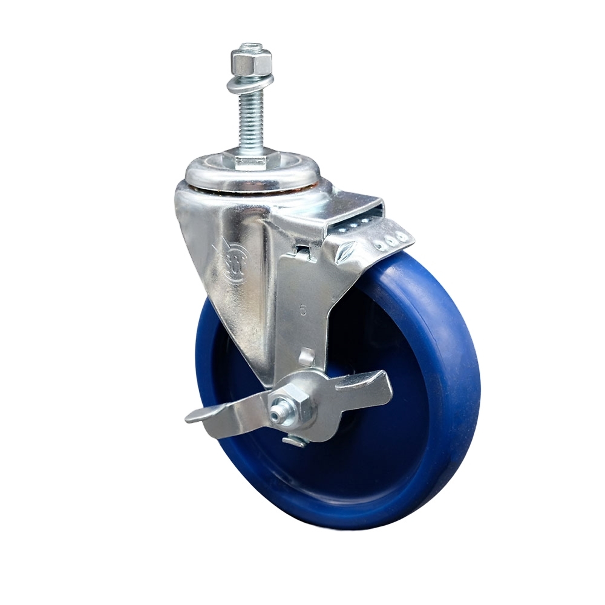 Service Caster, 5Inch x 1 1/4Inch Stem Caster, Wheel Diameter 5 in, Caster Type Swivel, Package (qty.) 1, Model SCC-TS20S514-SPUS-TLB-M1015