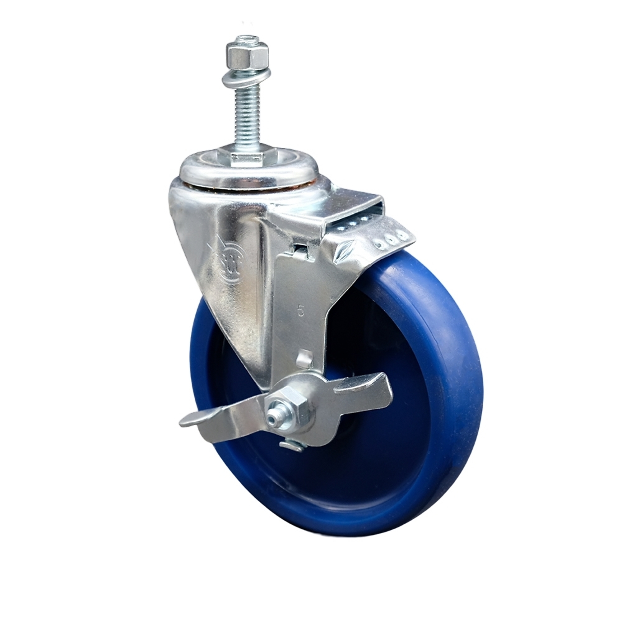 Service Caster, 5Inch x 1 1/4Inch Stem Caster, Wheel Diameter 5 in, Caster Type Swivel, Package (qty.) 1, Model SCC-TS20S514-SPUS-TLB-381615