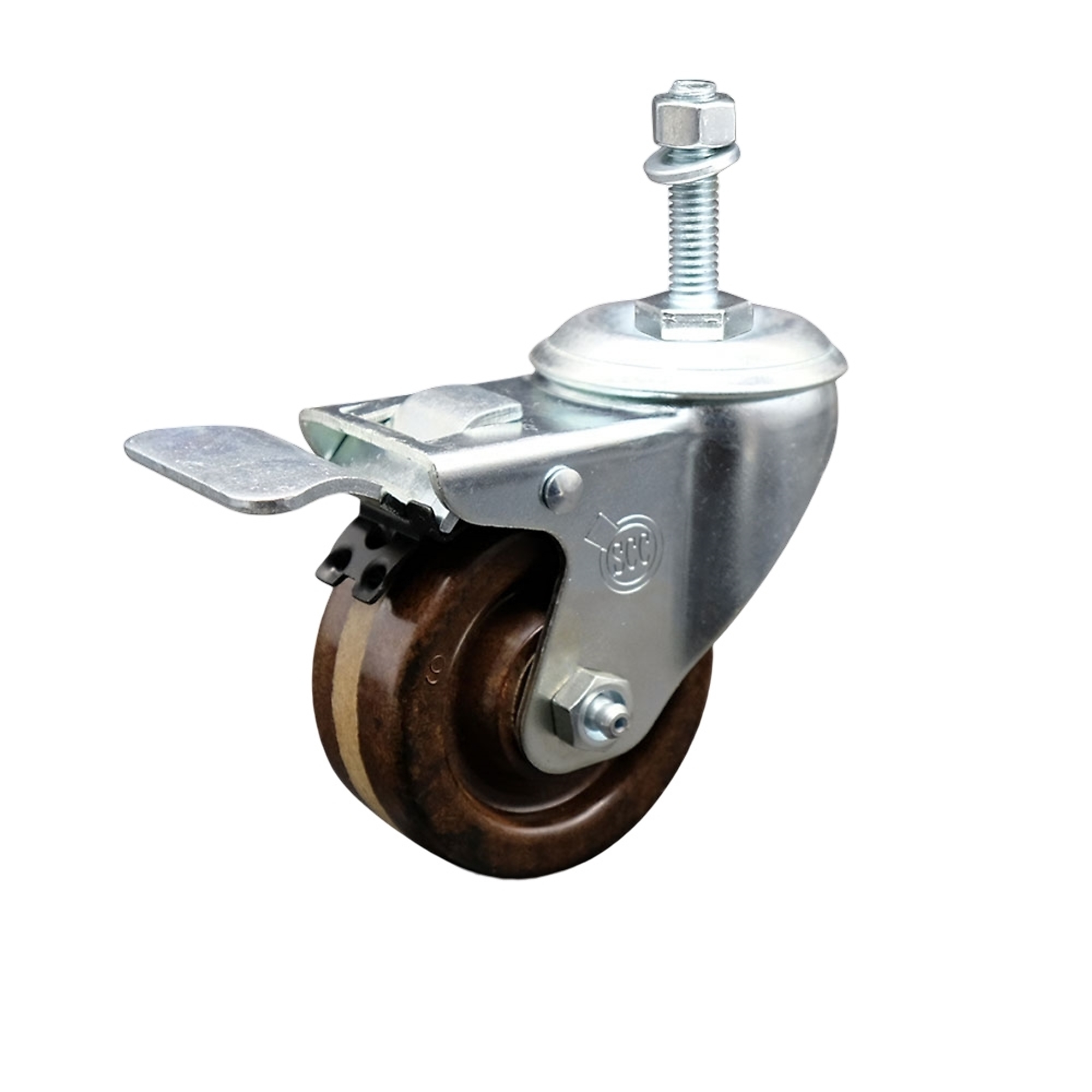 Service Caster, 3Inch x 1 1/4Inch Stem Caster, Wheel Diameter 3 in, Caster Type Swivel, Package (qty.) 1, Model SCC-TSTTL20S314-PHRHT-381615