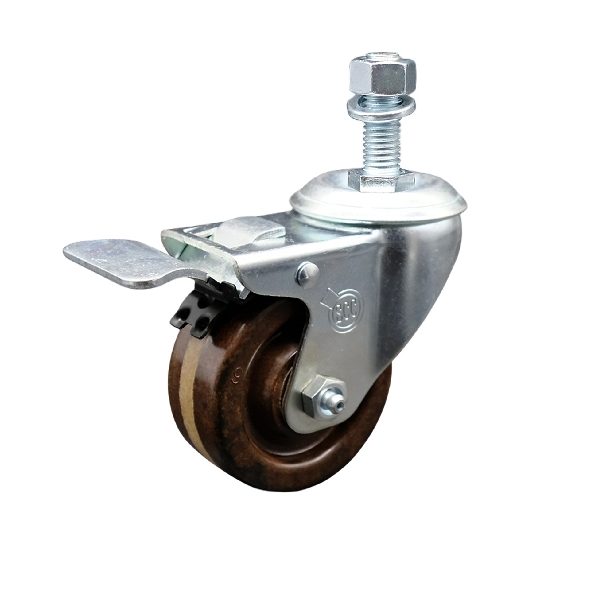 Service Caster, 3Inch x 1 1/4Inch Stem Caster, Wheel Diameter 3 in, Caster Type Swivel, Package (qty.) 1, Model SCC-TSTTL20S314-PHRHT-M1215