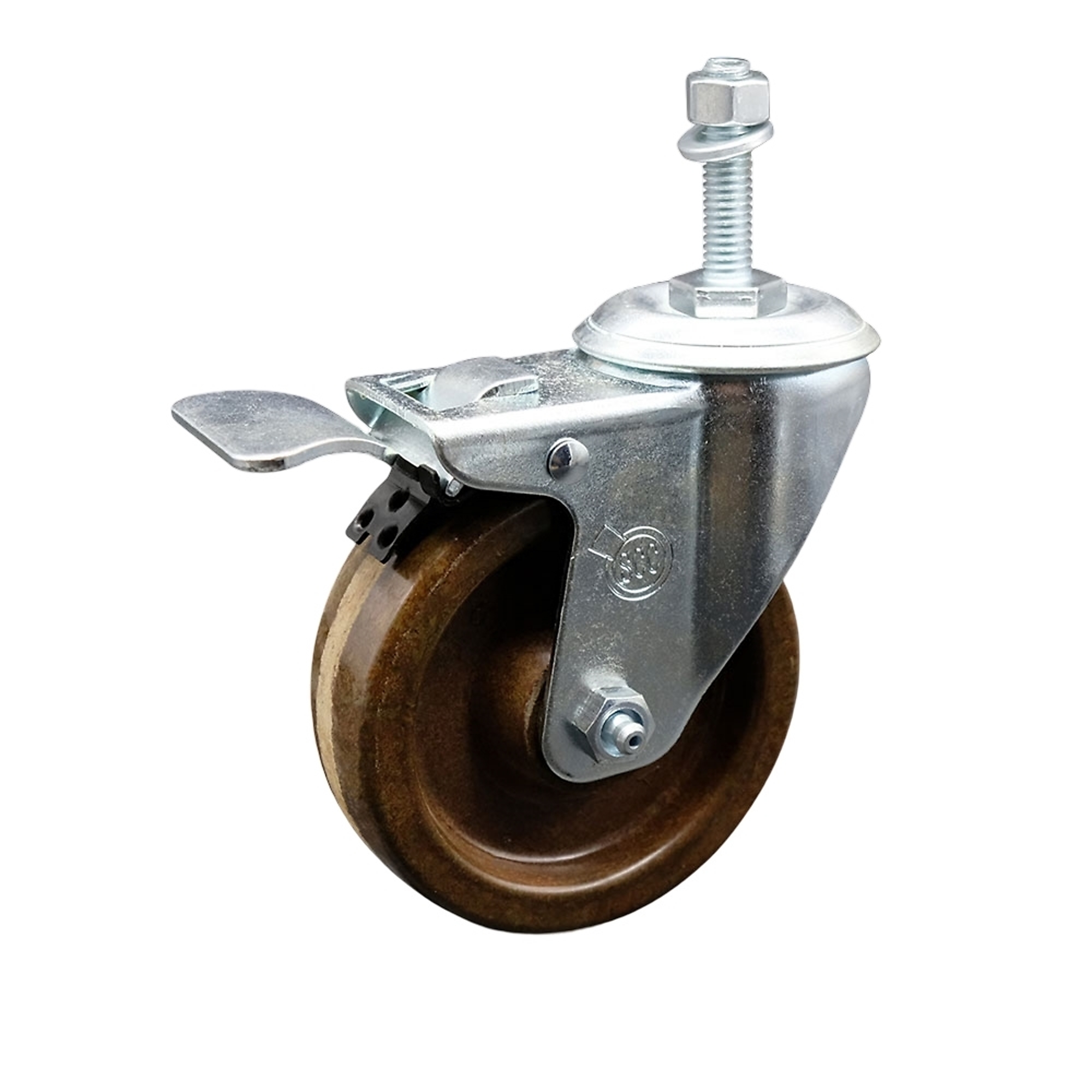 Service Caster, 4Inch x 1 1/4Inch Stem Caster, Wheel Diameter 4 in, Caster Type Swivel, Package (qty.) 1, Model SCC-TSTTL20S414-PHRHT-381615