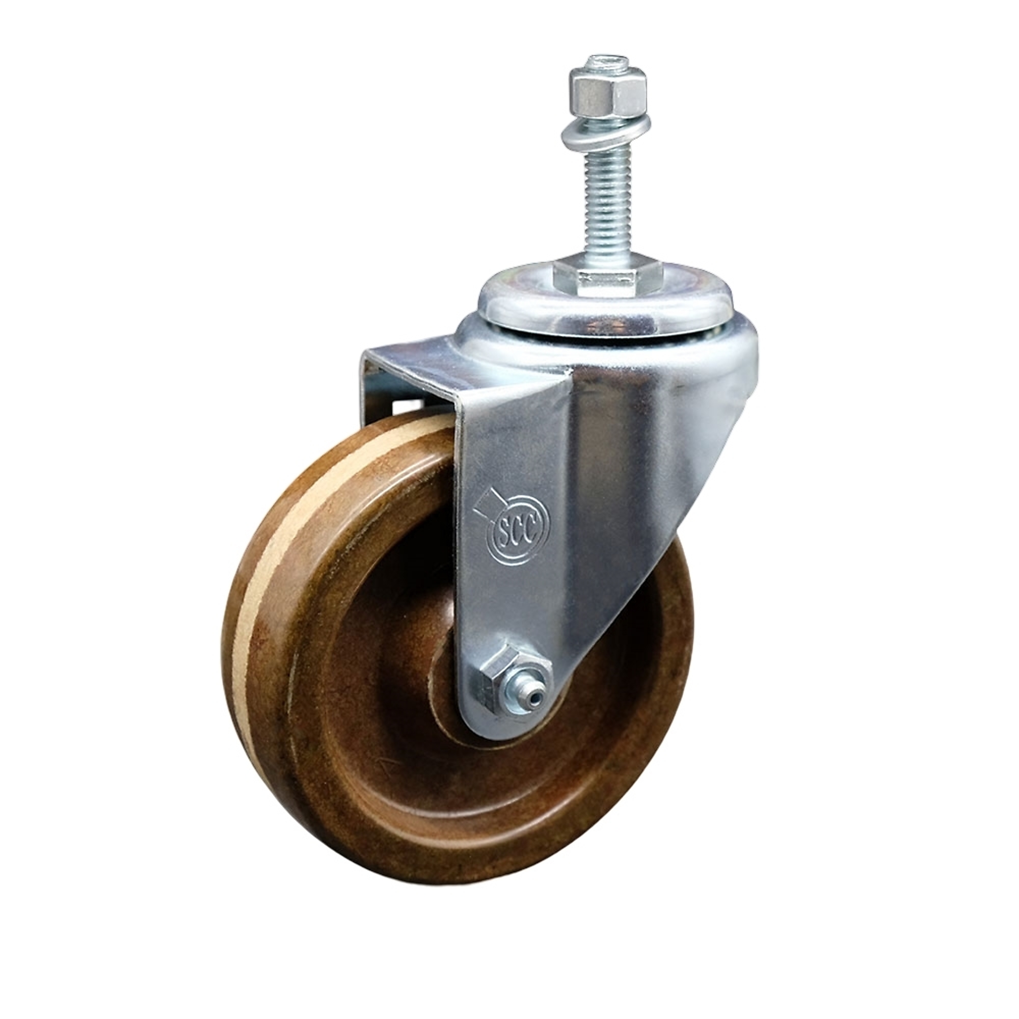 Service Caster, 4Inch x 1 1/4Inch Stem Caster, Wheel Diameter 4 in, Caster Type Swivel, Package (qty.) 1, Model SCC-TS20S414-PHRHT-381615