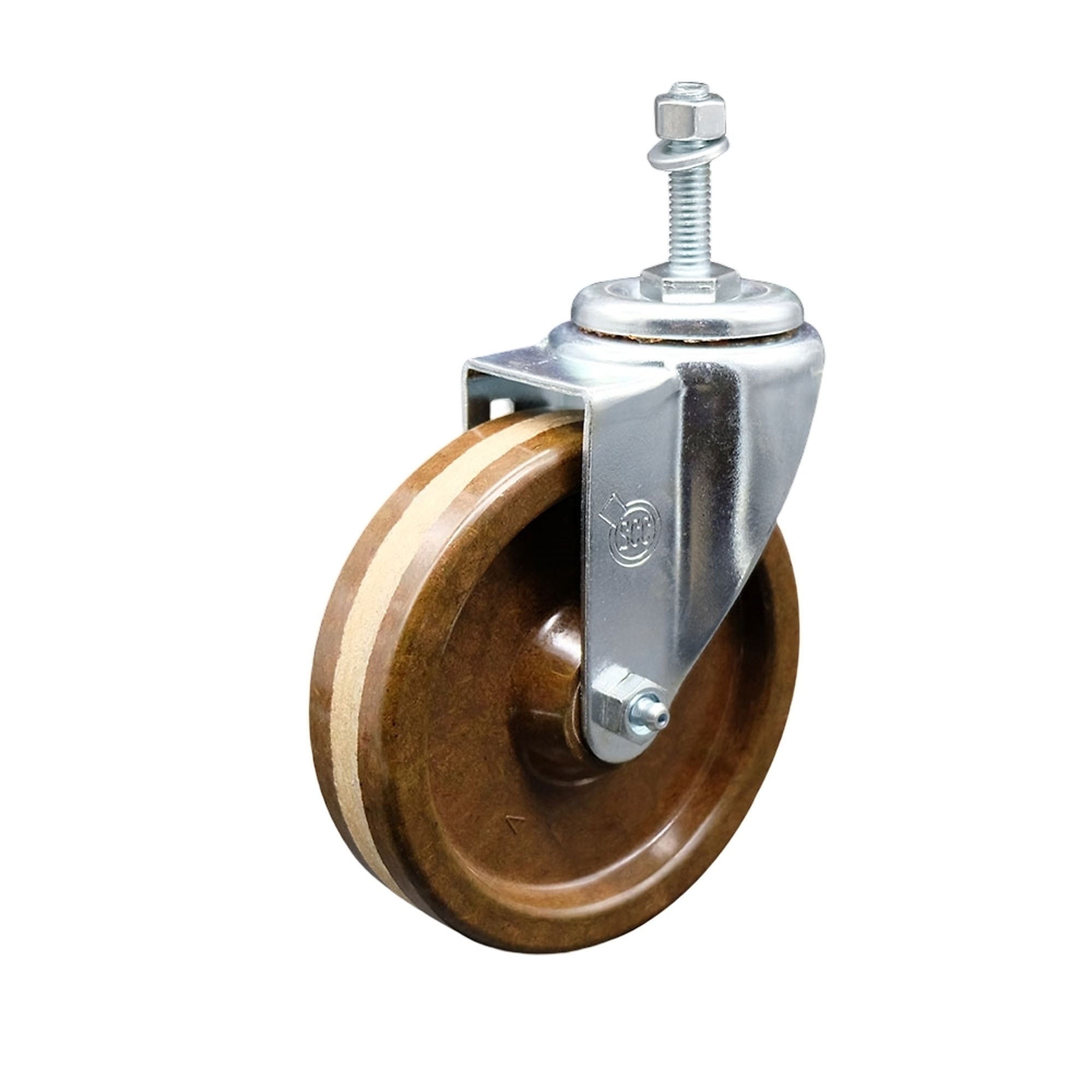 Service Caster, 5Inch x 1 1/4Inch Stem Caster, Wheel Diameter 5 in, Caster Type Swivel, Package (qty.) 1, Model SCC-TS20S514-PHRHT-381615