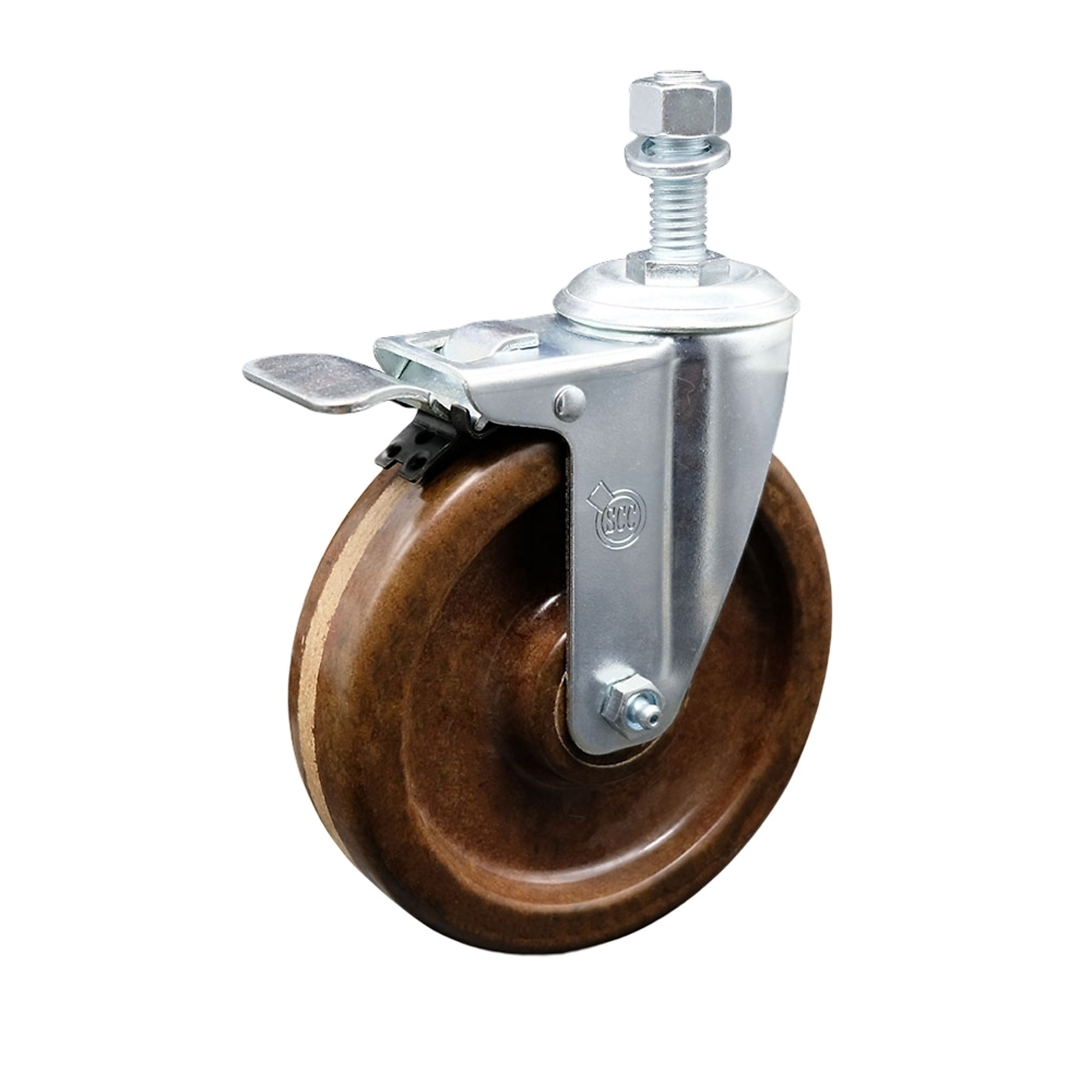 Service Caster, 5Inch x 1 1/4Inch Stem Caster, Wheel Diameter 5 in, Caster Type Swivel, Package (qty.) 1, Model SCC-TSTTL20S514-PHRHT-121315