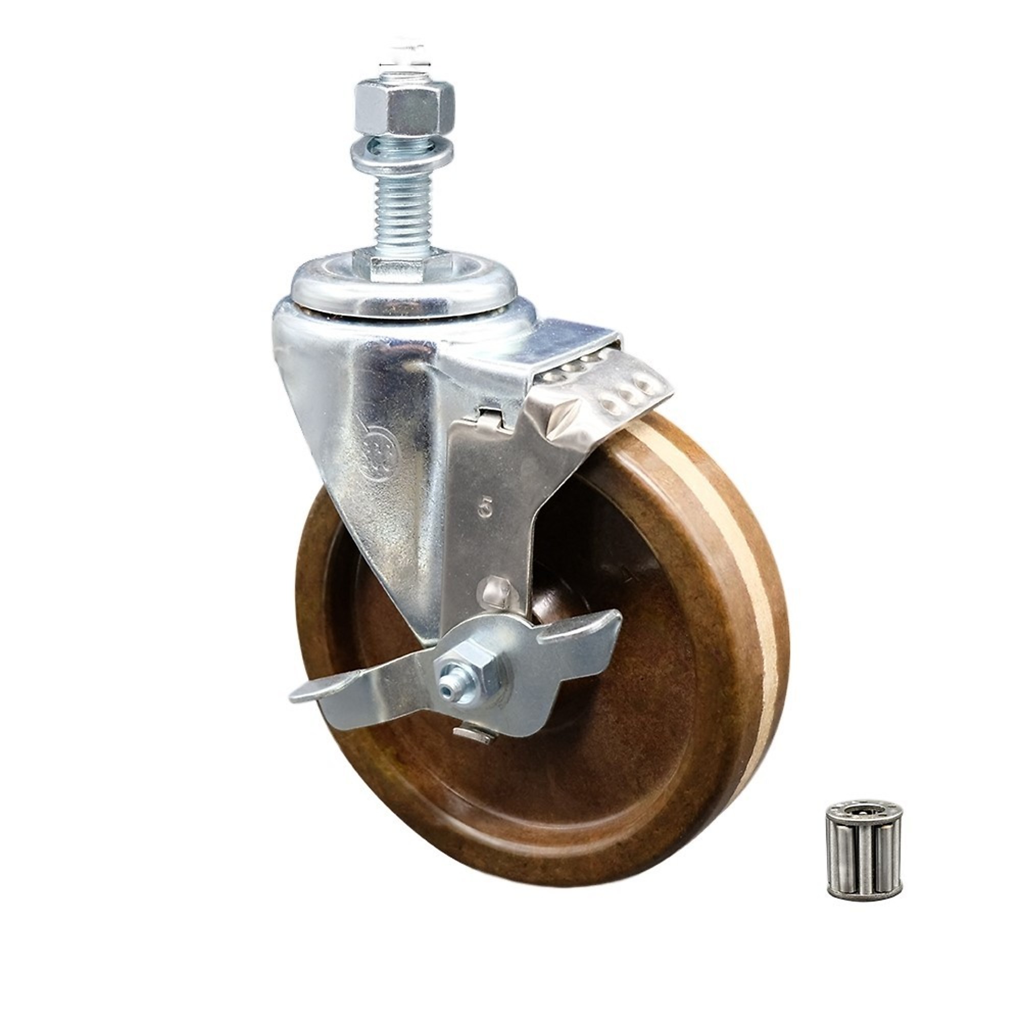 Service Caster, 5Inch x 1 1/4Inch Stem Caster, Wheel Diameter 5 in, Caster Type Swivel, Package (qty.) 1, Model SCC-TS20S514-PHRHT-TLB-121315