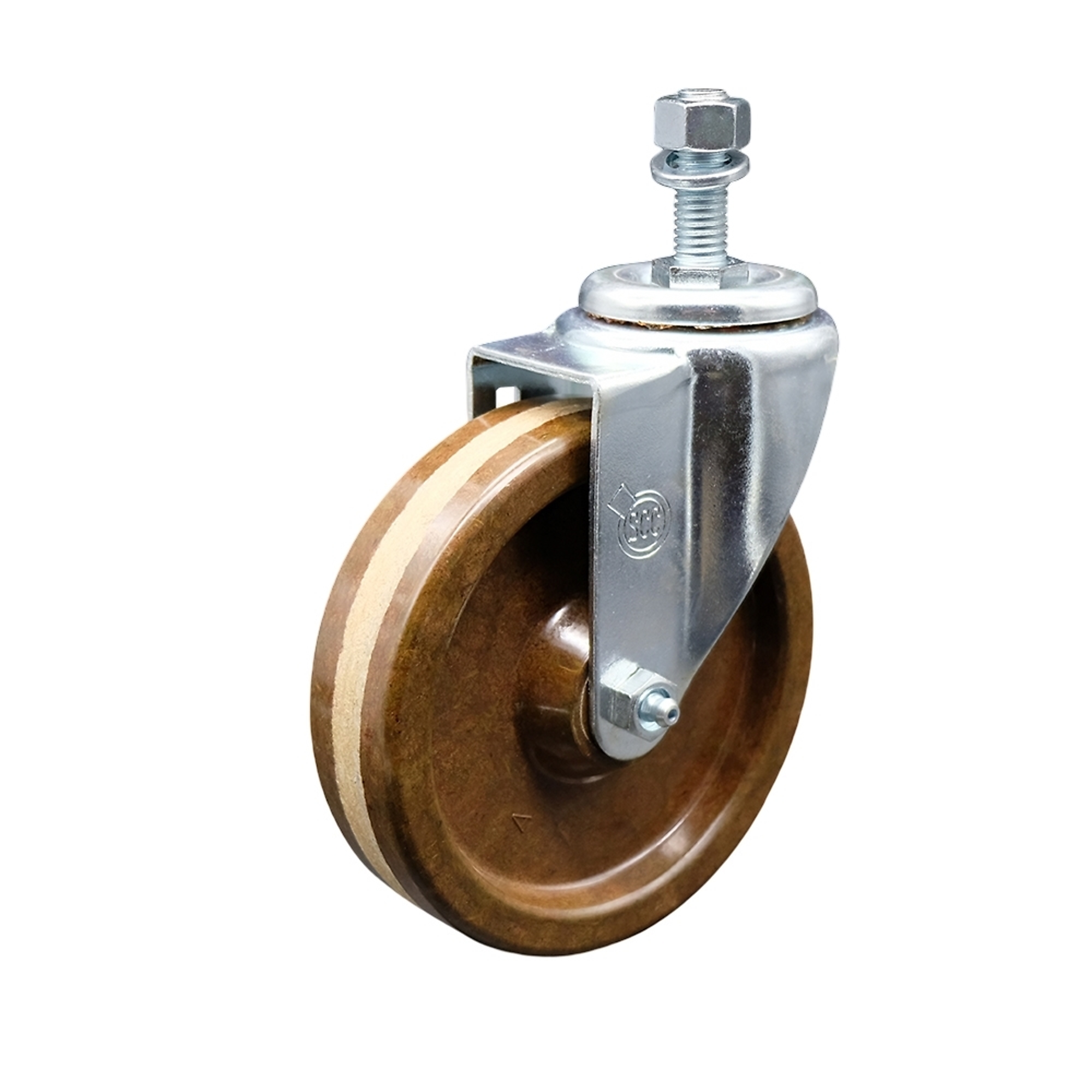 Service Caster, 5Inch x 1 1/4Inch Stem Caster, Wheel Diameter 5 in, Caster Type Swivel, Package (qty.) 1, Model SCC-TS20S514-PHRHT-121315