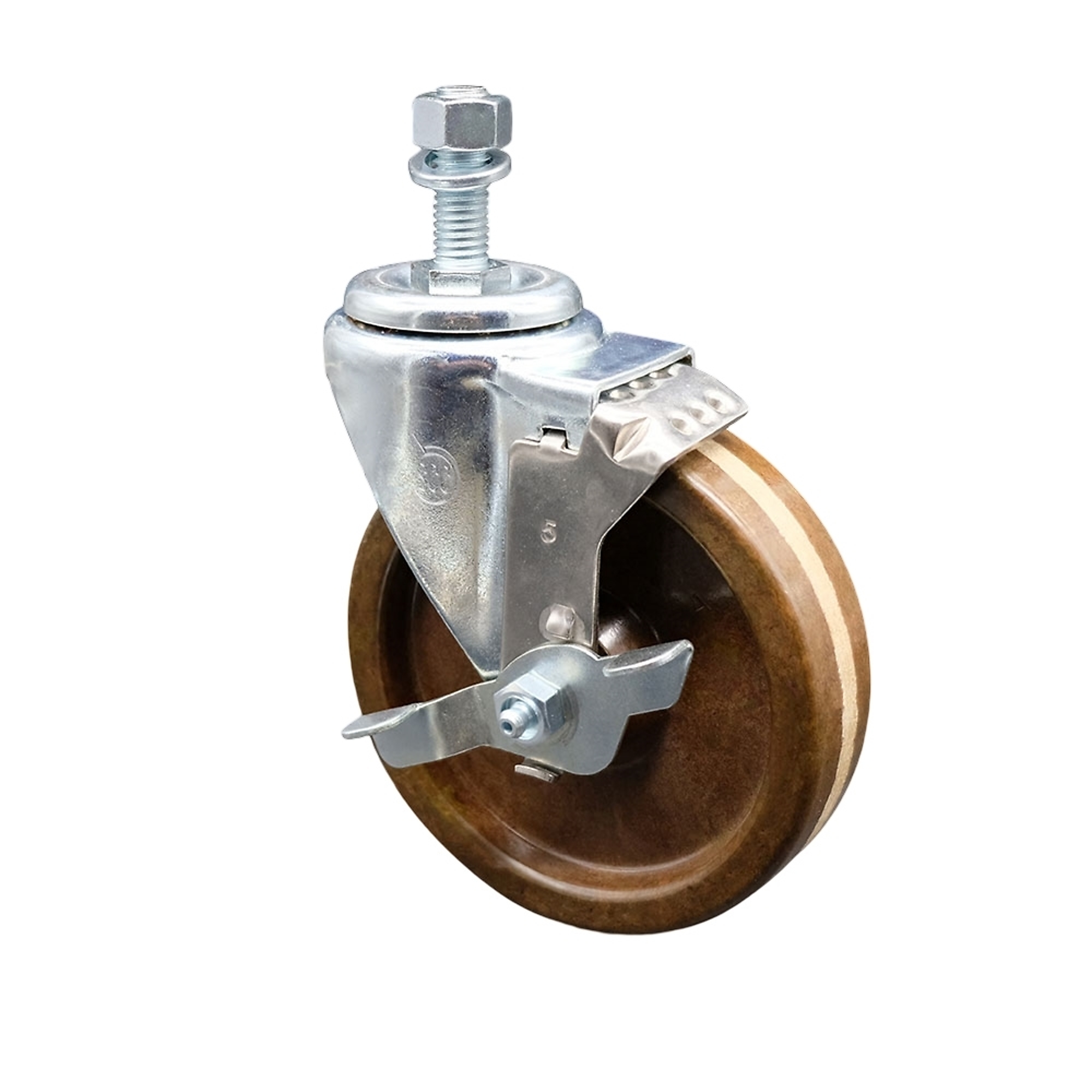 Service Caster, 5Inch x 1 1/4Inch Stem Caster, Wheel Diameter 5 in, Caster Type Swivel, Package (qty.) 1, Model SCC-TS20S514-PHRHT-TLB-M1215