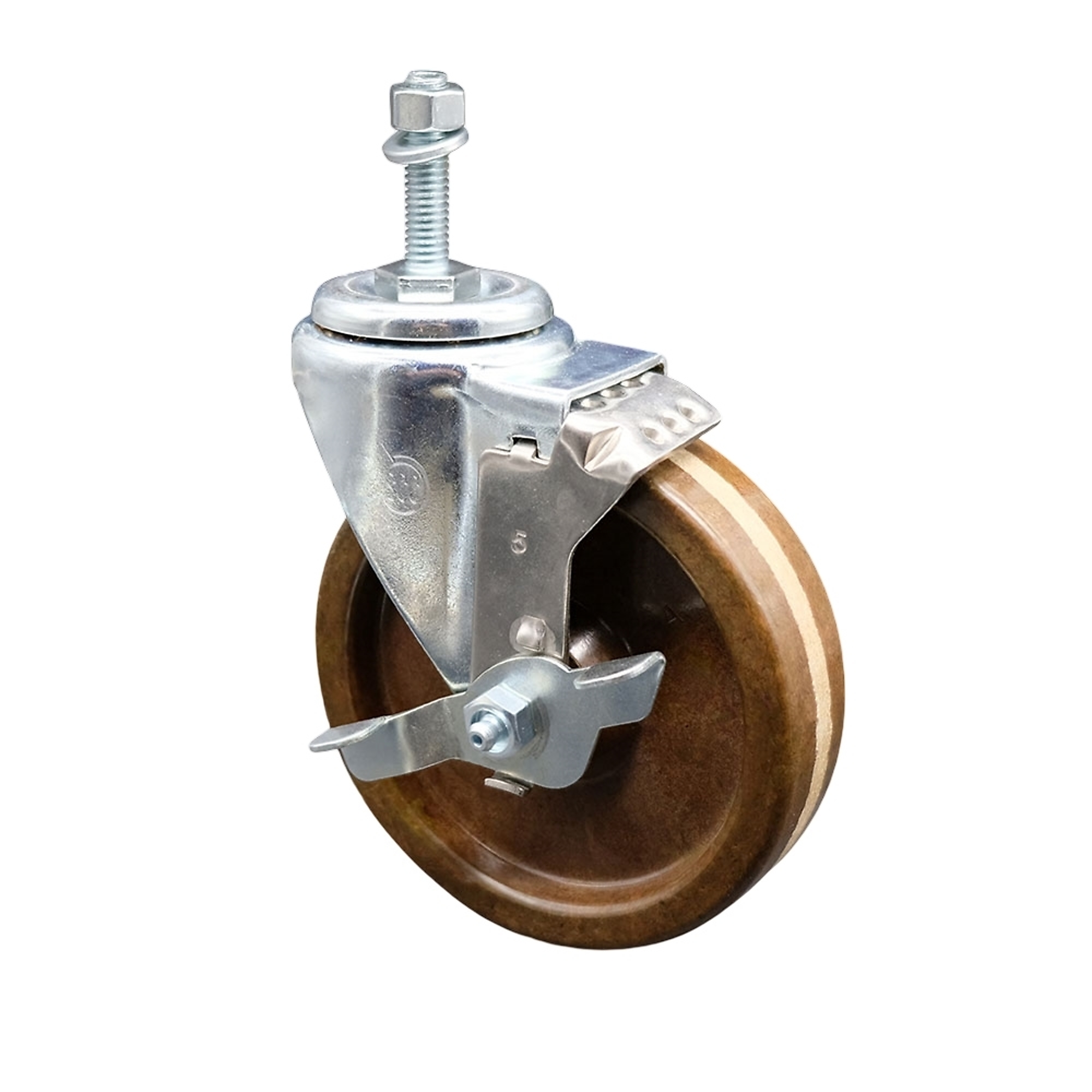 Service Caster, 5Inch x 1 1/4Inch Stem Caster, Wheel Diameter 5 in, Caster Type Swivel, Package (qty.) 1, Model SCC-TS20S514-PHRHT-TLB-381615